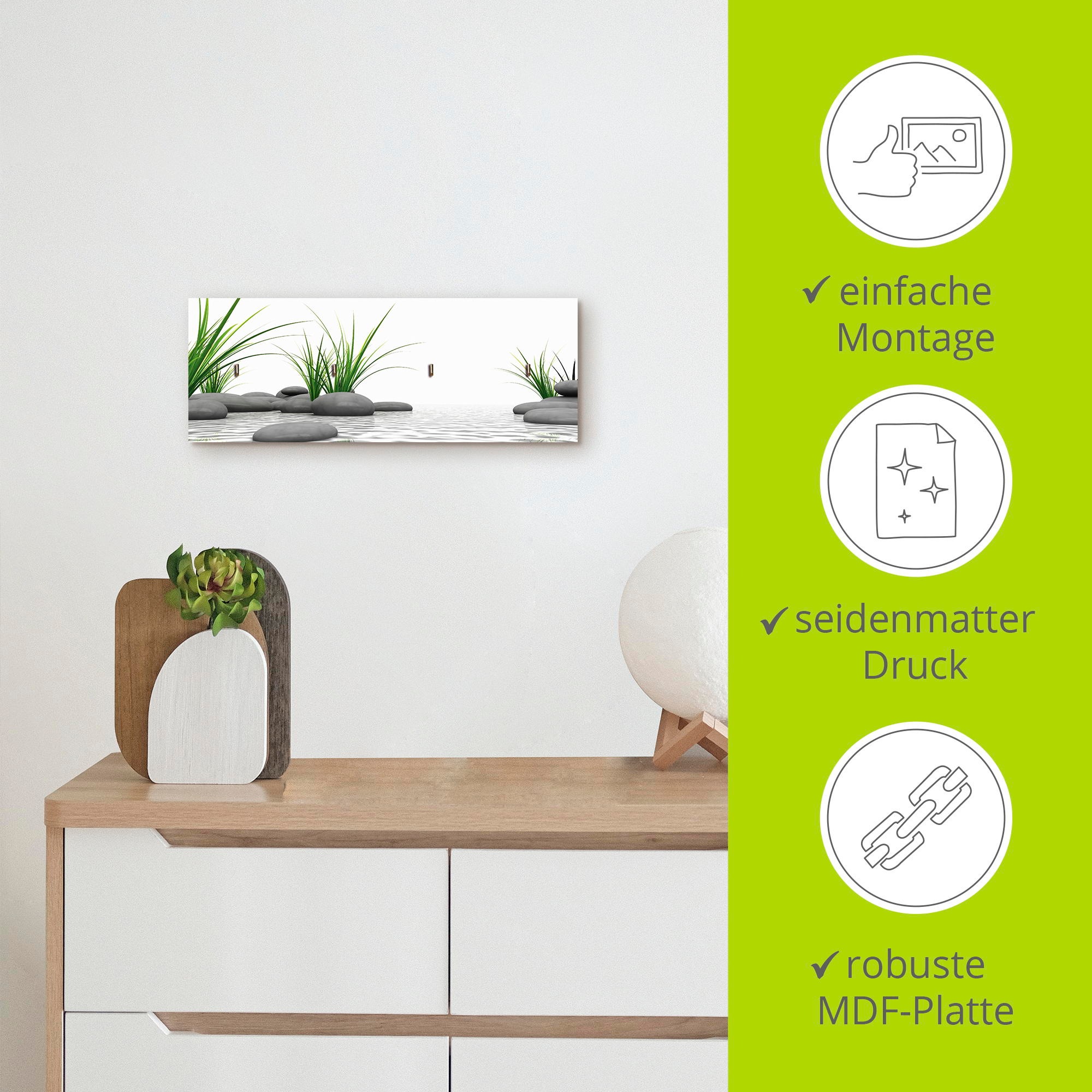 Artland Hakenleiste »3 D Steine«, MDF