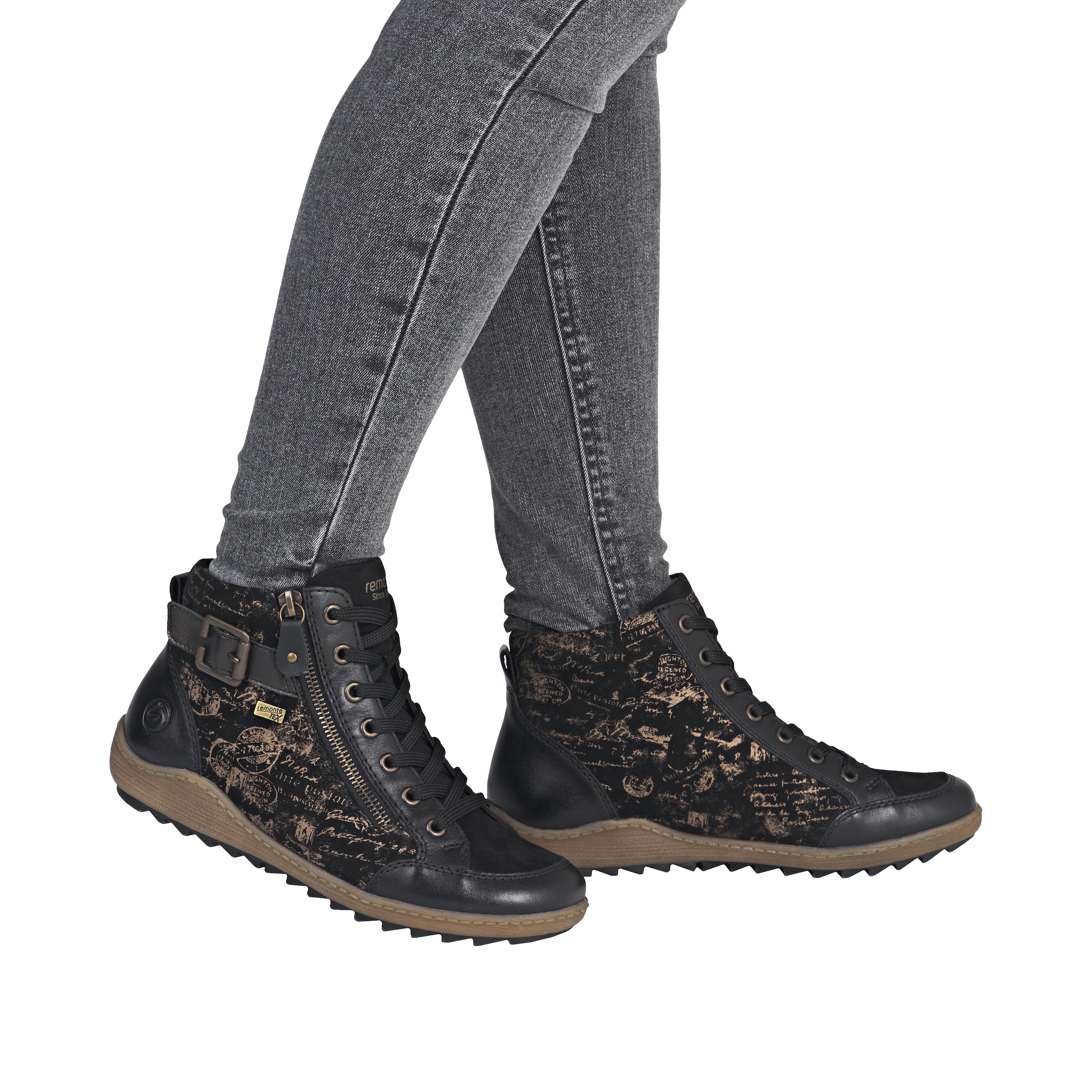 Remonte Schnürboots, Winterboots, Stiefelette, Casual Boots, wasserabweisende TEX-Membran