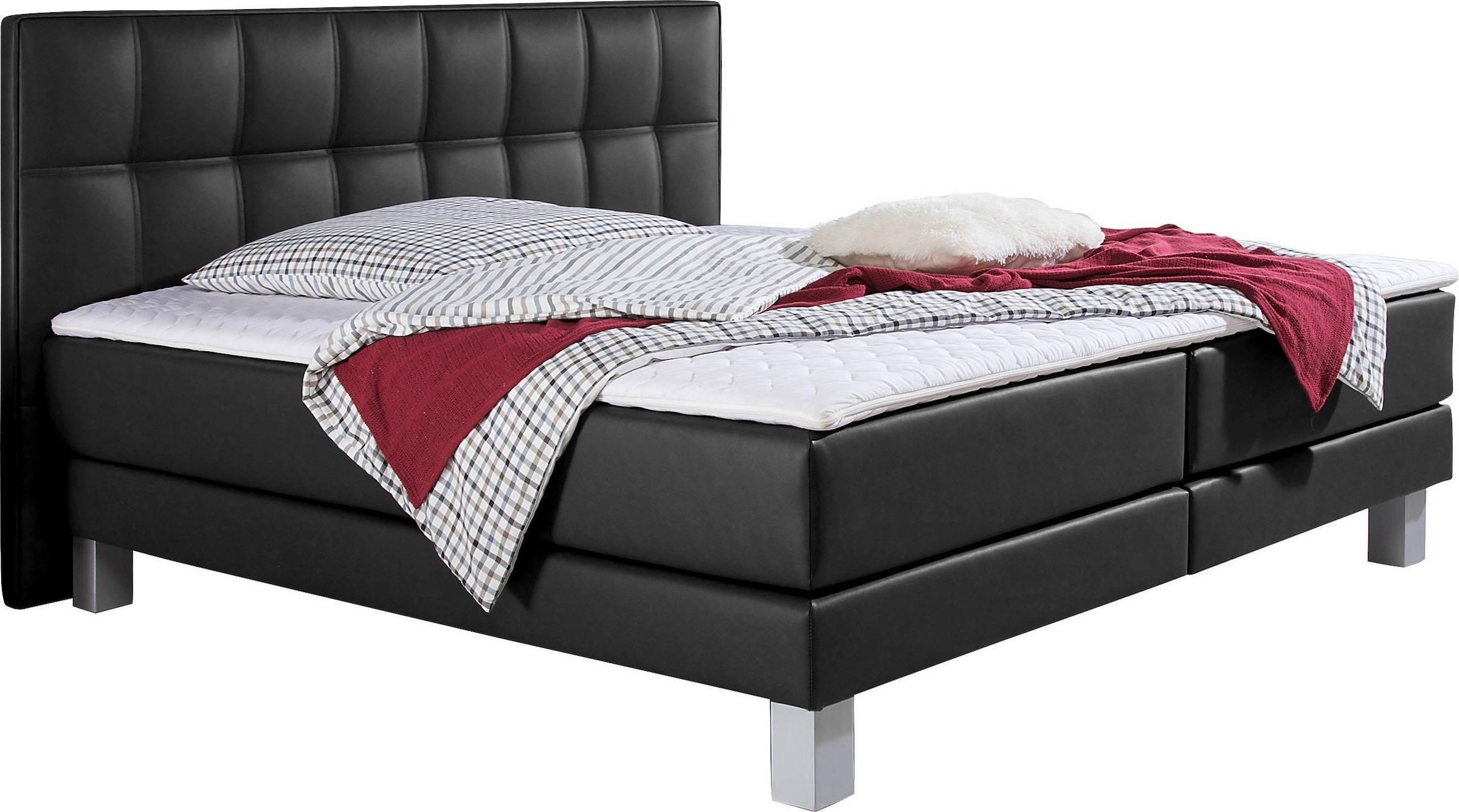 Home affaire Boxspringbett »Tavira« in 4 Breiten, 4 Farben und 3 Matratzenarten, incl. Topper