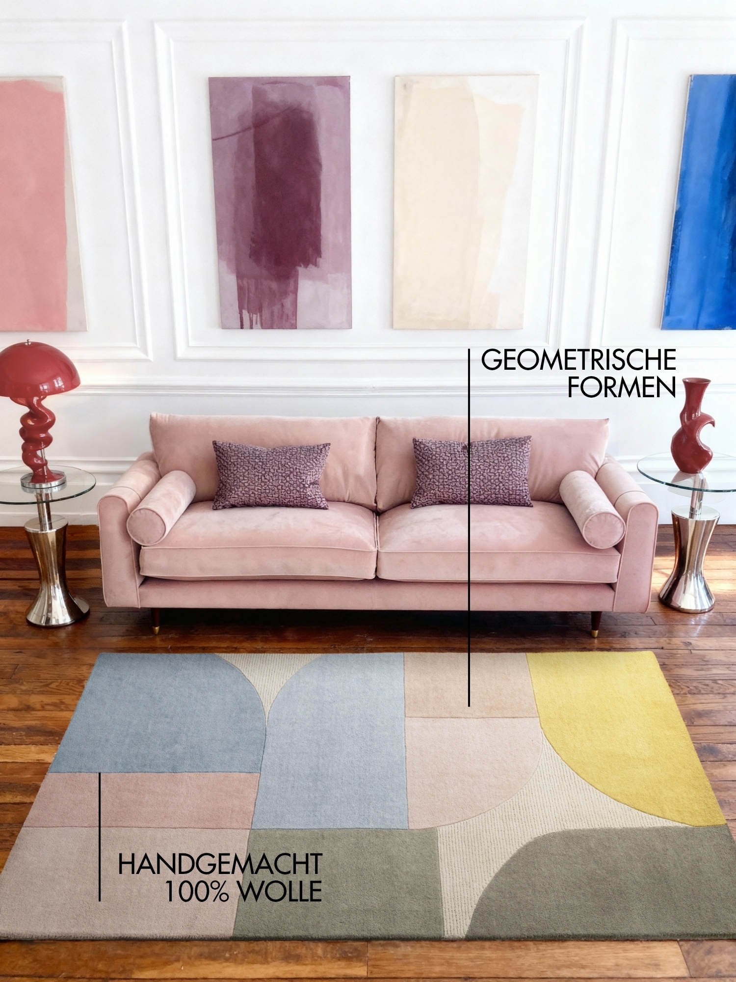 Ted Baker Wollteppich »Piccadilly« rechteckig 17 mm Höhe Wolle, Naturteppich, Handgemacht, Wohnzimmer, Schlafzimmer, bunt