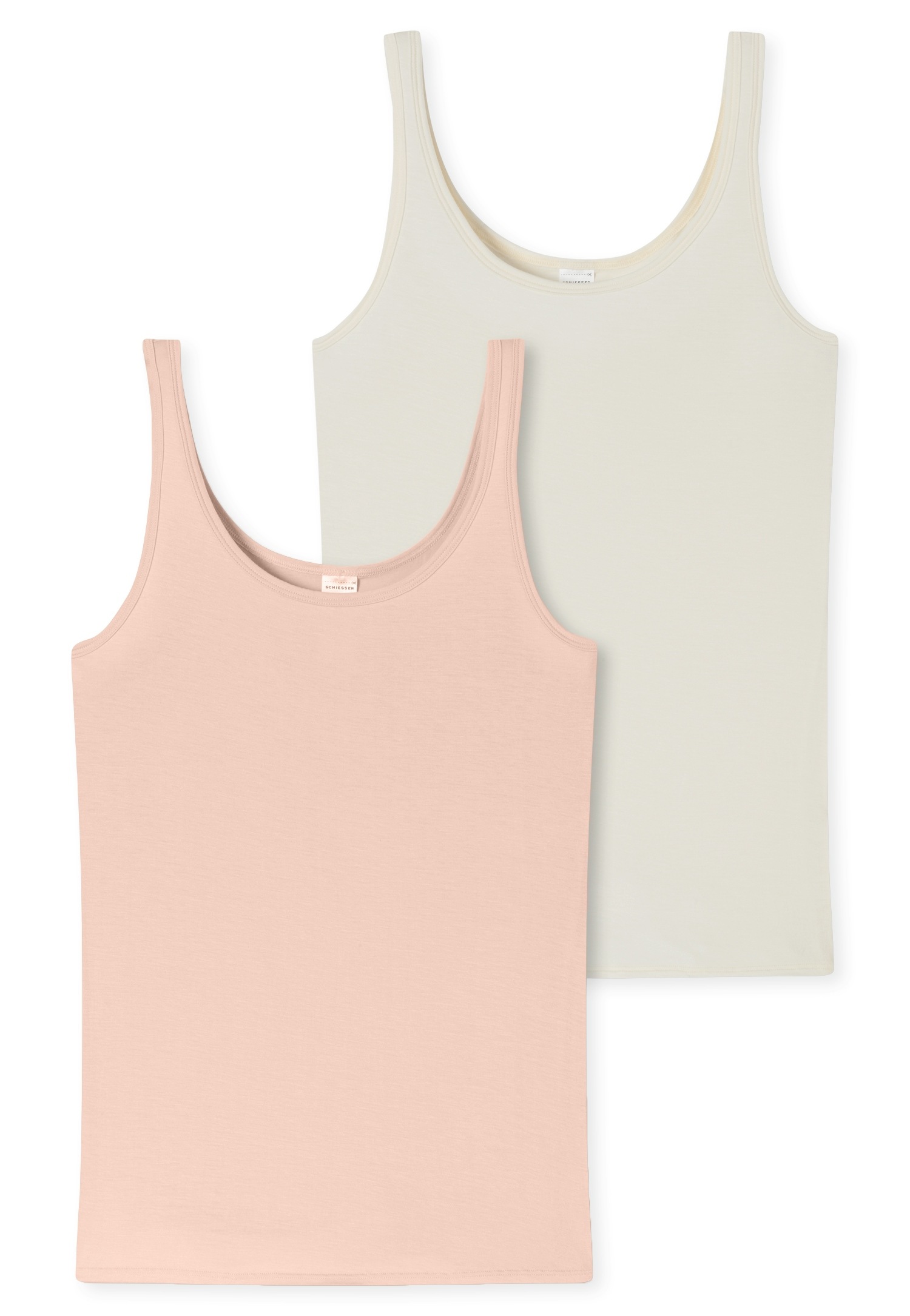 Schiesser Damen 2er Pack Trägertops - Modal Essentials Unterhemden