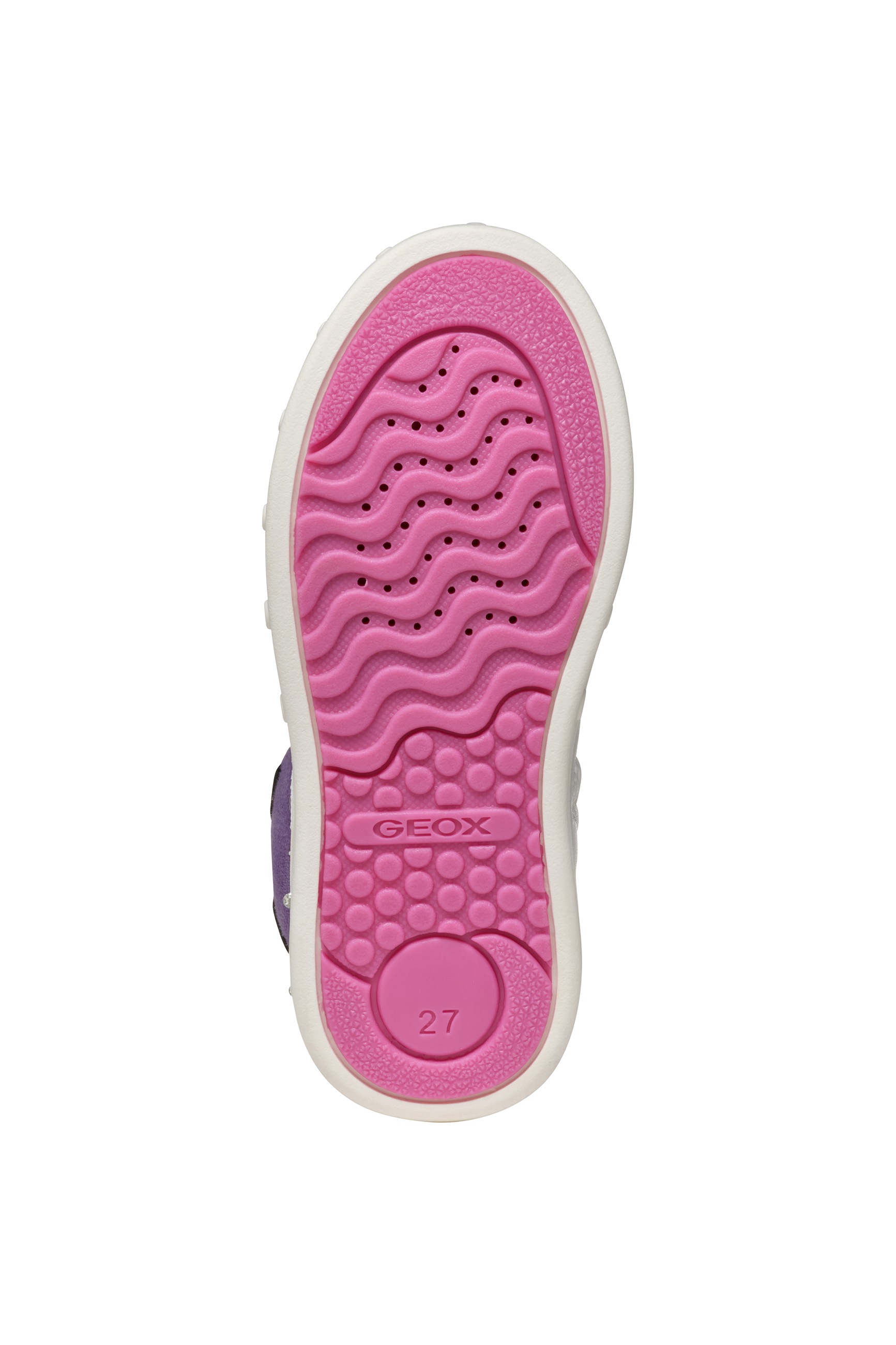 Geox Sneaker »J SKYLIN GIRL Blinkschuh«, Schnürboots, Blinkschuh mit Glitzer und Blinkfunktion