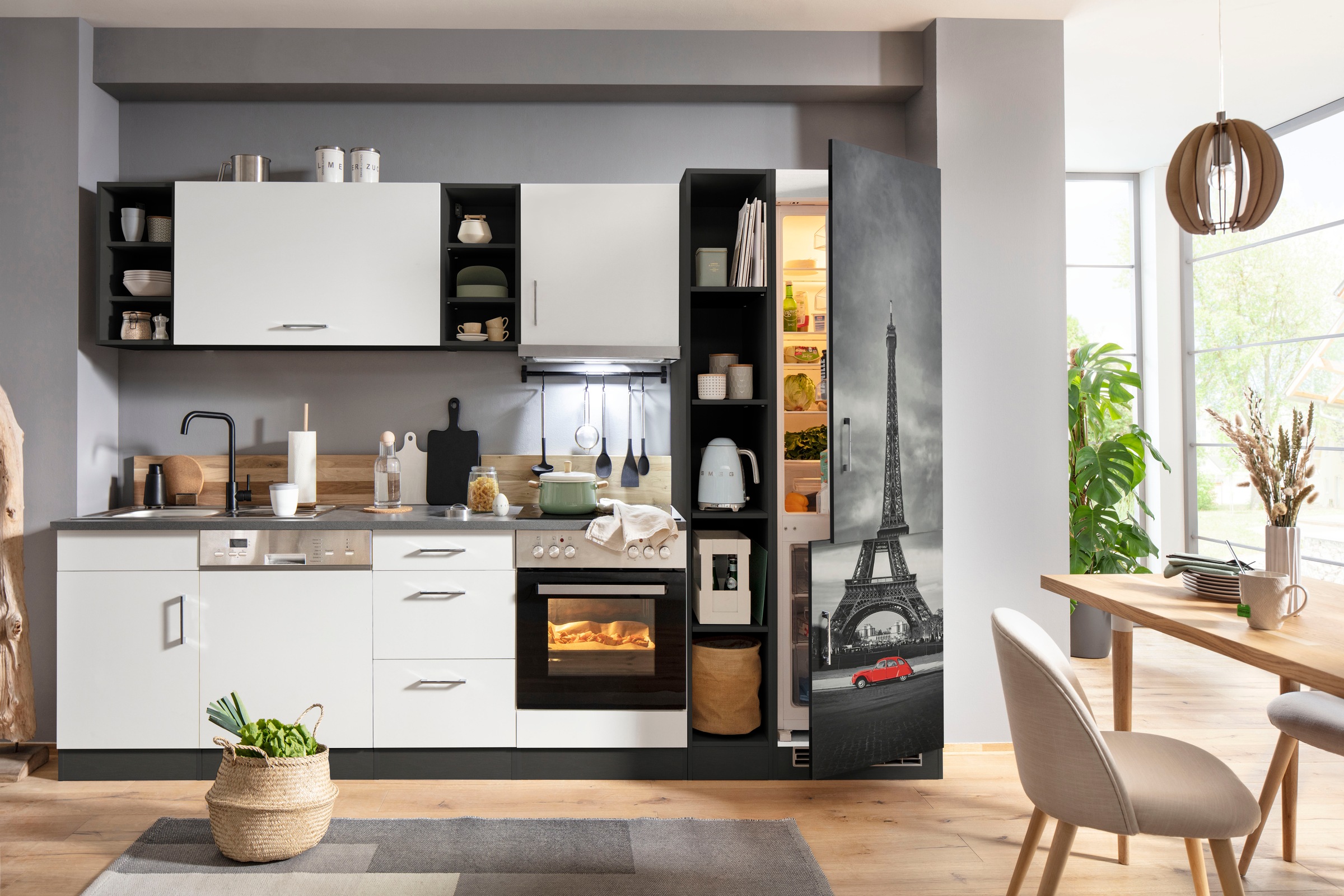 KOCHSTATION Küchenzeile »KS-Paris – Küchen mit einzigartigen Fotomotiven au günstig online kaufen