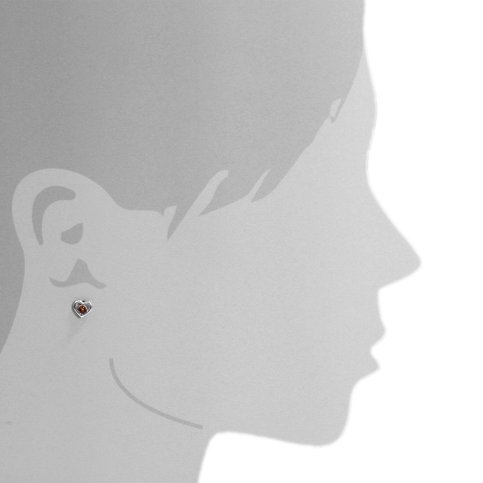 OSTSEE-SCHMUCK Paar Ohrstecker »Ostsee-Schmuck Ohrstecker Herz Ohrstecker Herz«, (2 tlg.)