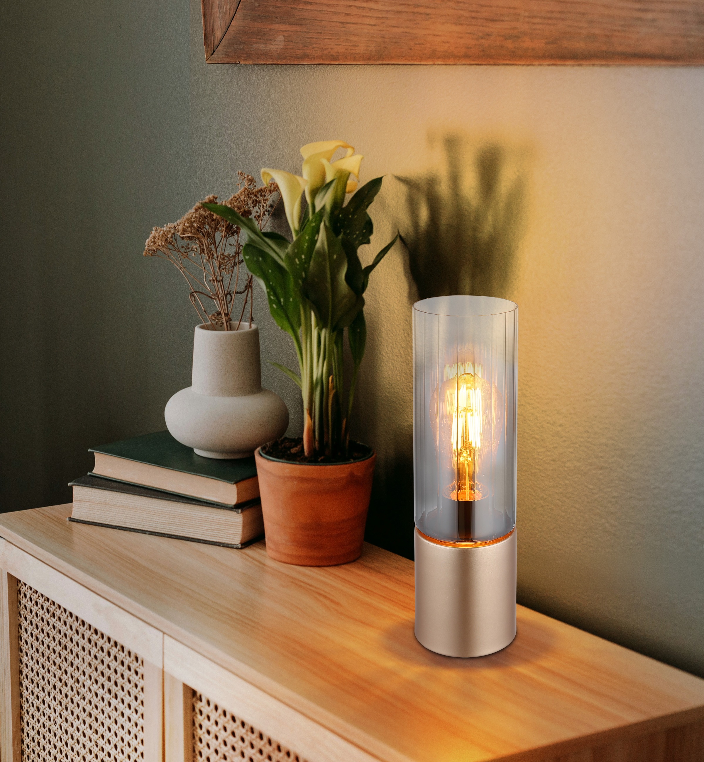 GLOBO LIGHTING Tischleuchte »ANNIKA« E27 1 Stk. Tischlampe Nachttischlampe günstig online kaufen