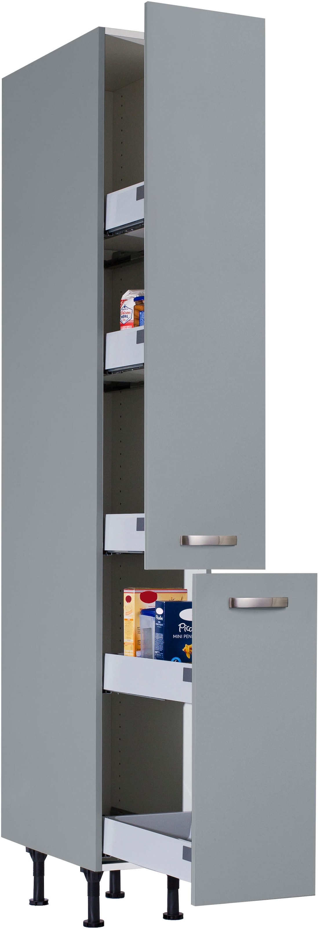 OPTIFIT Apothekerschrank »Cara«, mit 2 Vollauszügen und 5 Ablagen, höhenverstellbare Füße, Breite 30 cm