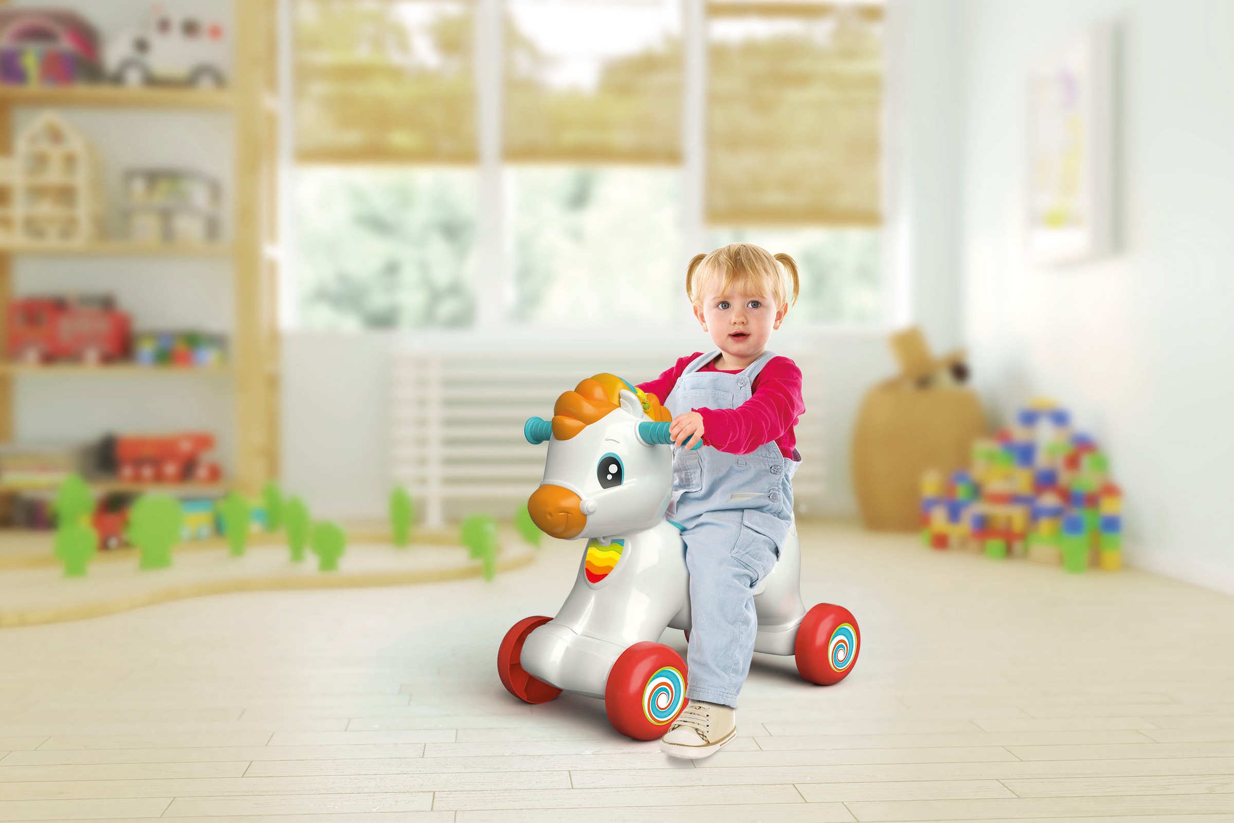 Clementoni® Schaukeltier »Baby Clementoni, 3in1 Schaukel-Pony«, mit Sound; Made in Europe
