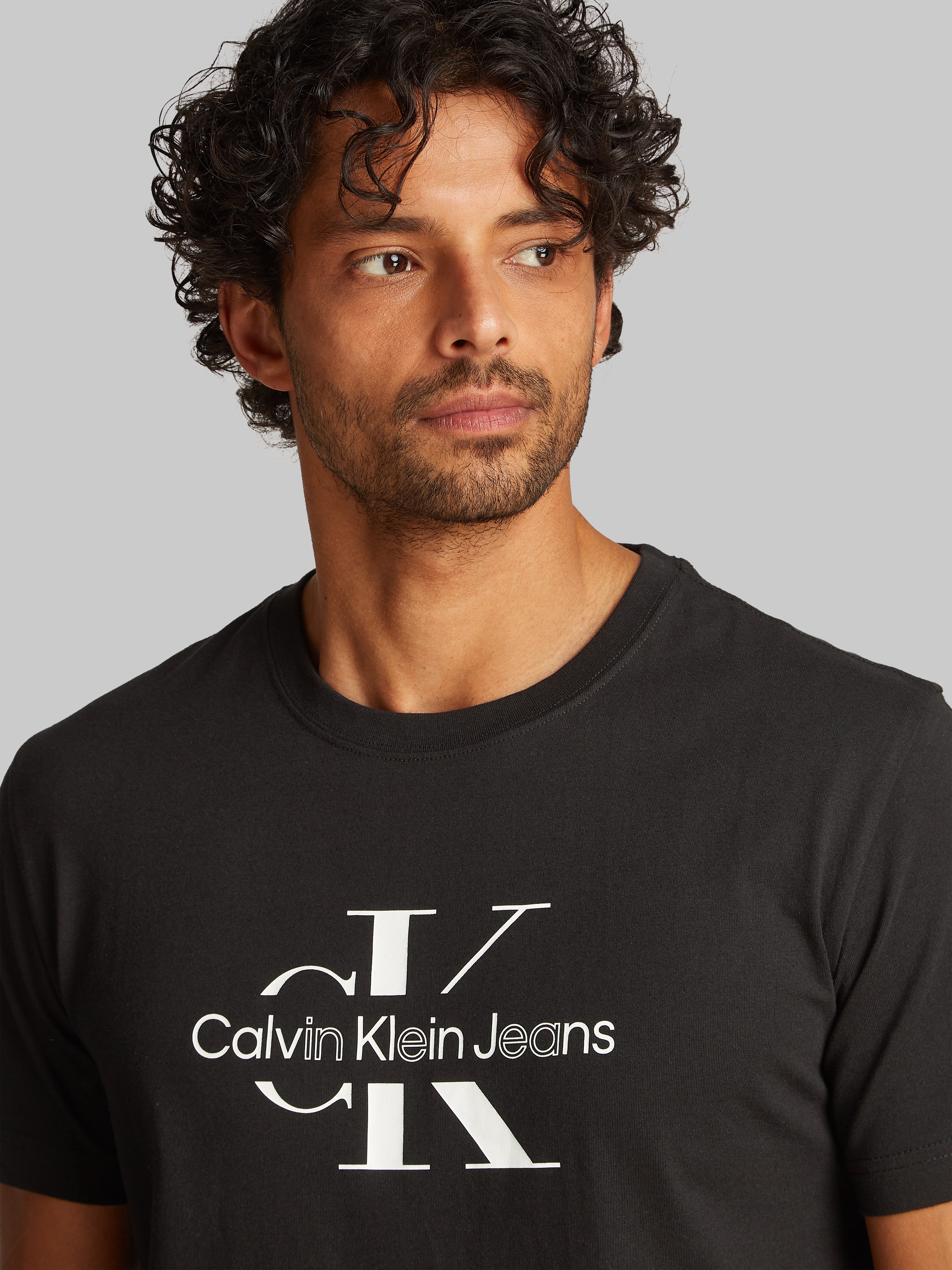 Calvin Klein Jeans T-Shirt »DISRUPTED OUTLINE MONOLOGO TEE«, mit Logodruck