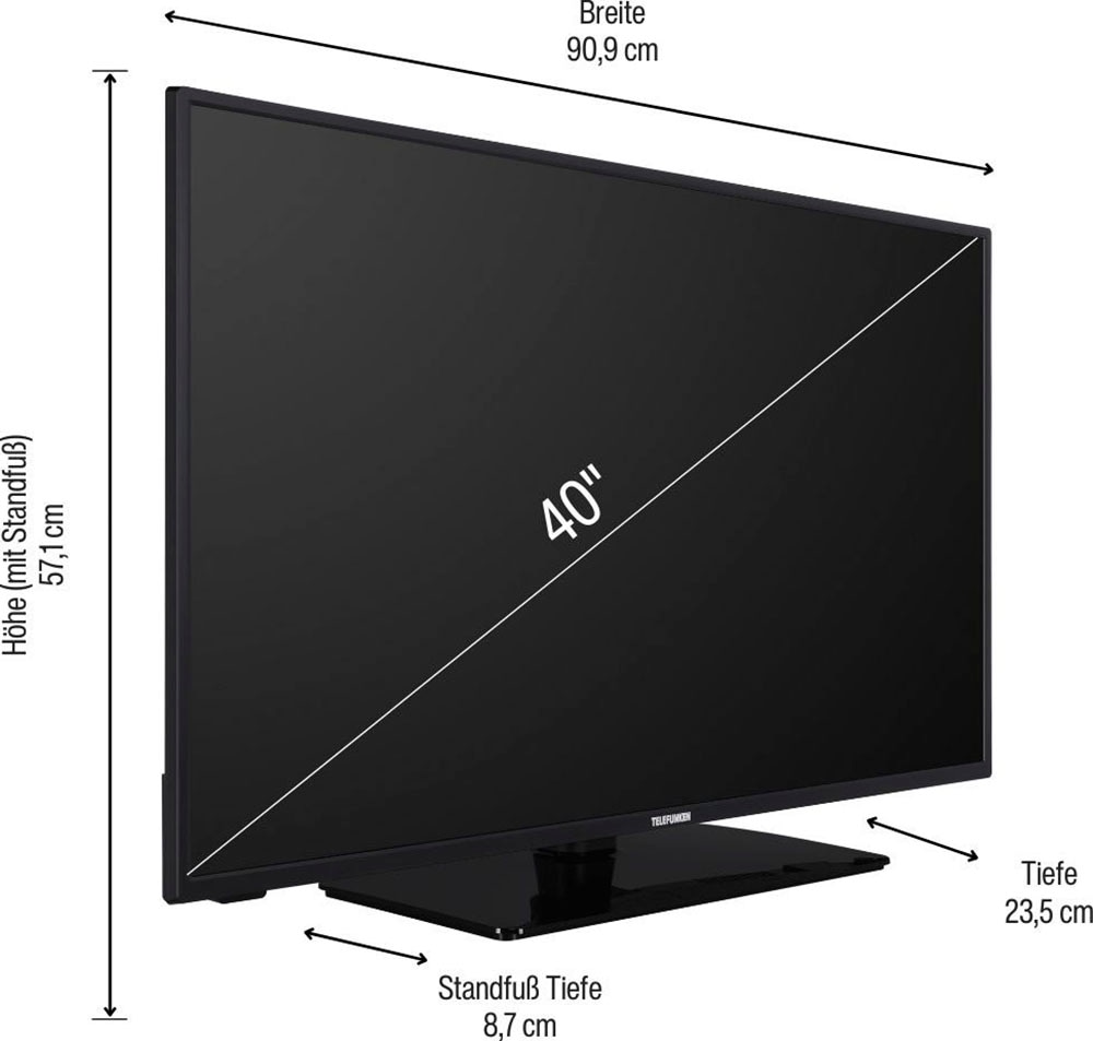 Telefunken LED-Fernseher »D40F550M1CWI«, 102 cm/40 Zoll, Full HD, Smart-TV  auf Rechnung bestellen