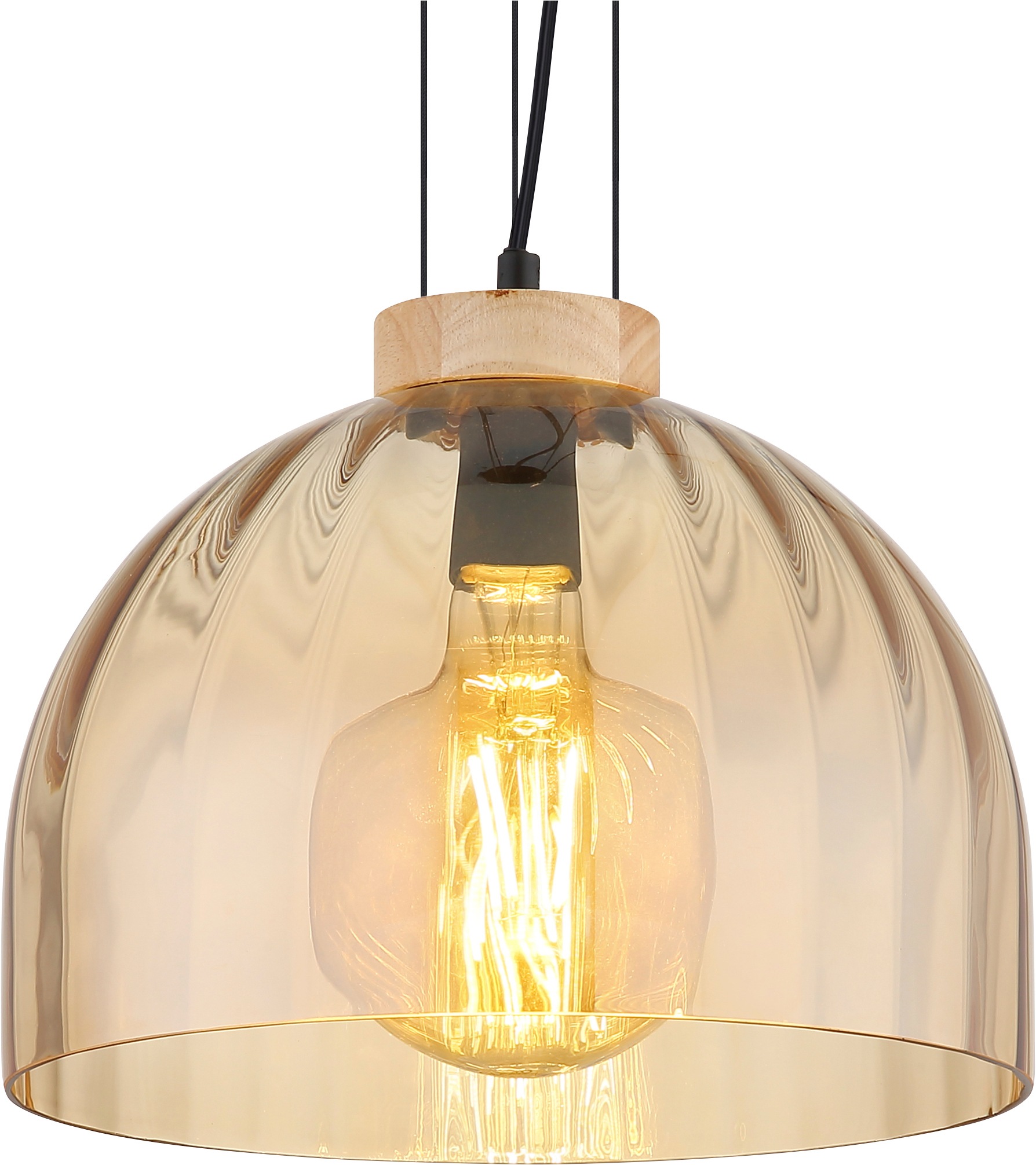 GLOBO LIGHTING Hängeleuchte »SWANSON« E27 1 Stk. Hängeleuchte mit Glas amber, warmes Licht, stilvoll elegant