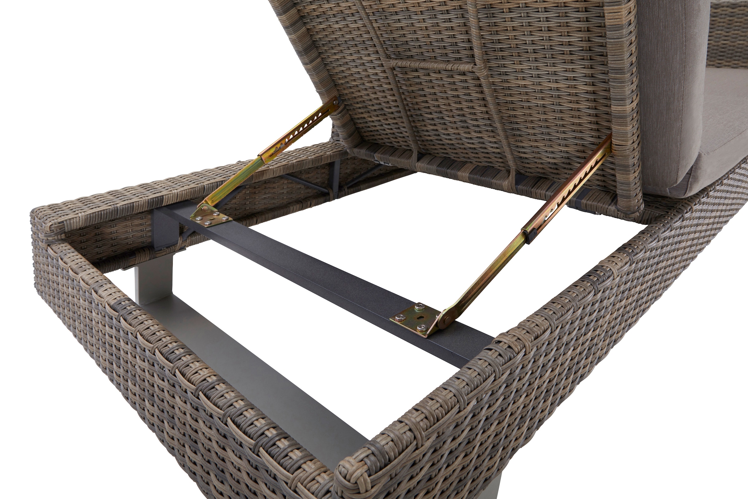 KONIFERA Gartenlounge-Set »Long Beach New«, (11 tlg.), Ecklounge, Tisch 108x53 cm, Polyrattan