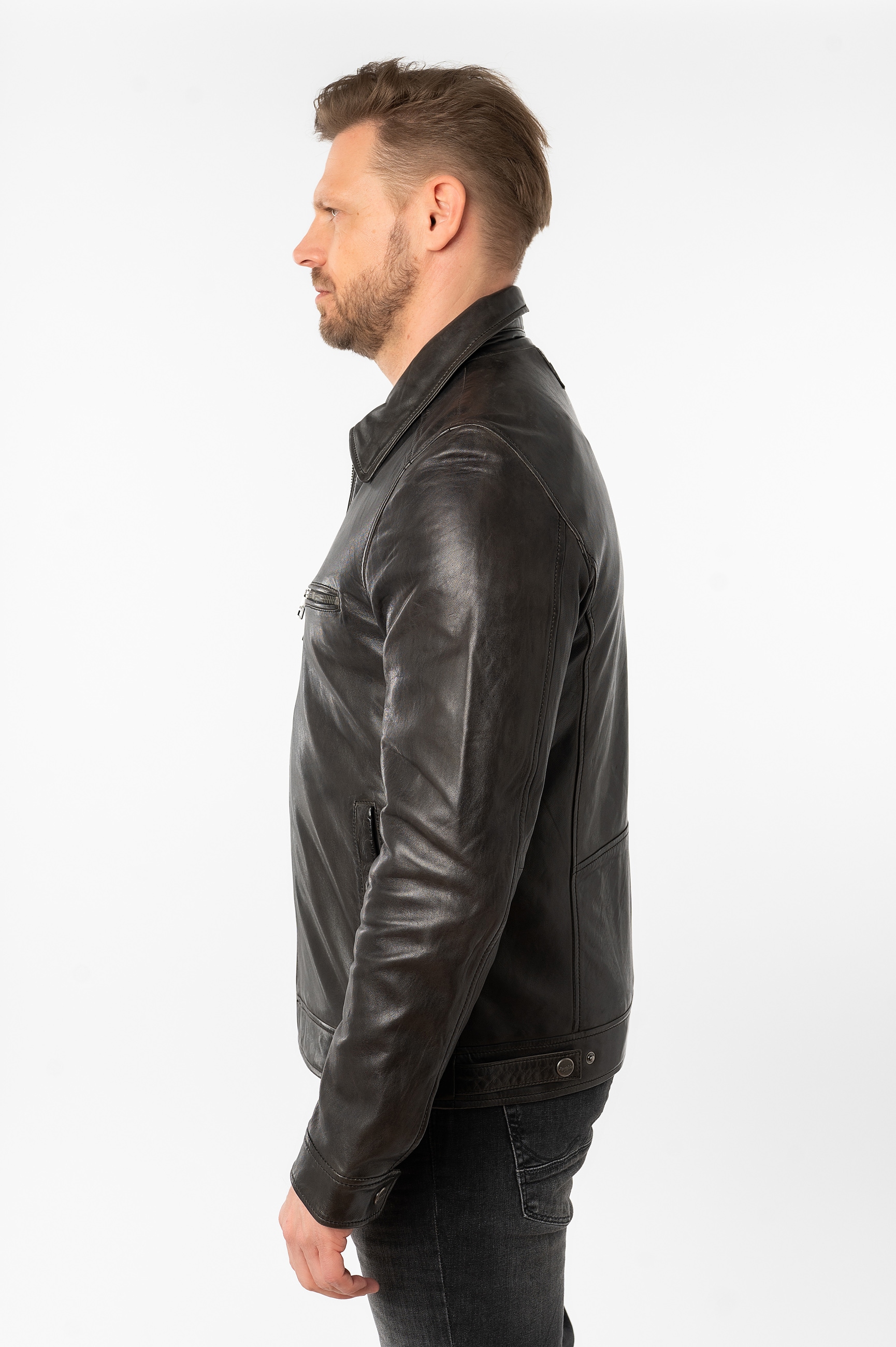 Mauritius Lederjacke »MMBerink« mit Umlegekragen