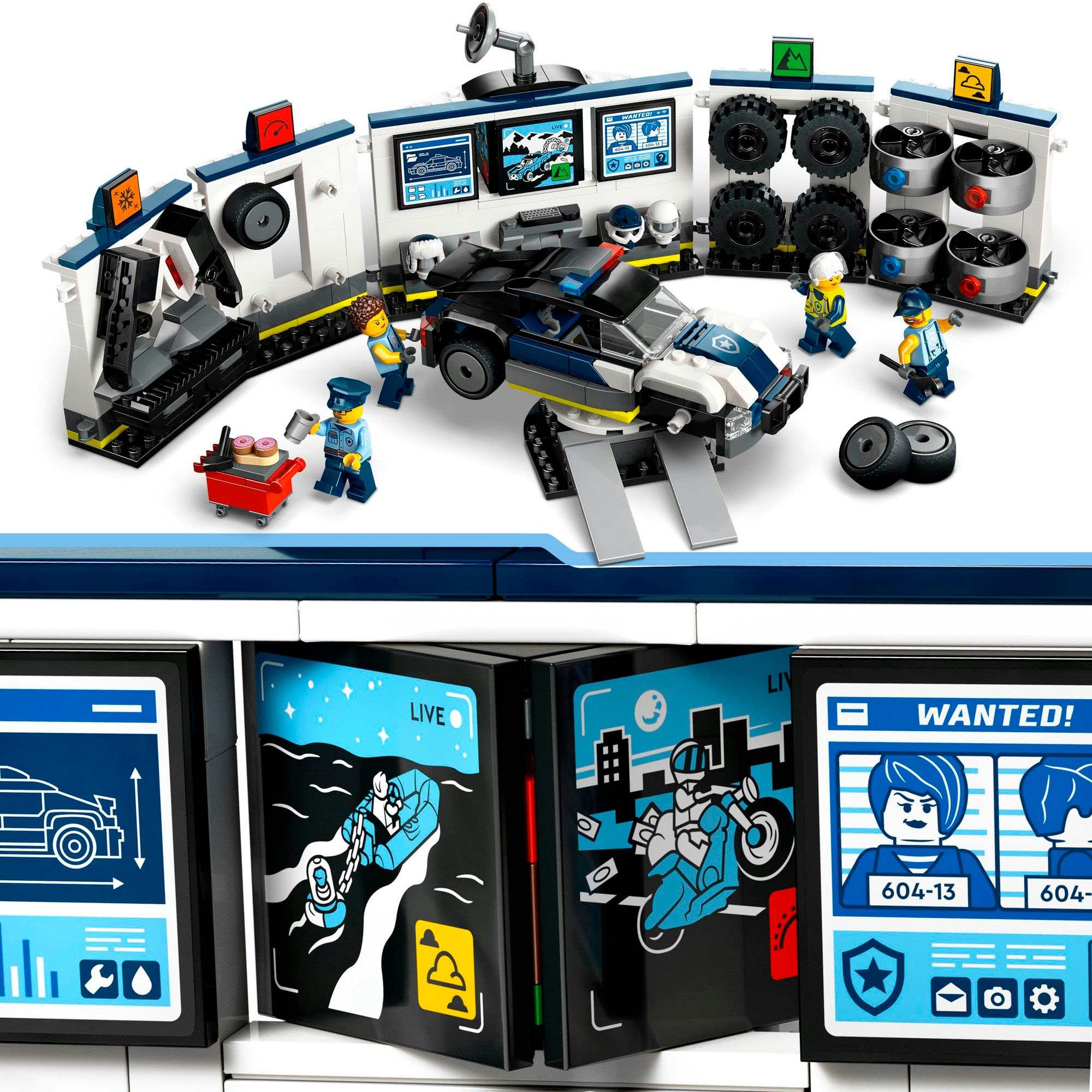 LEGO® Konstruktionsspielsteine »Polizeiwerkstatt (60457), LEGO City«, (489 St.), Made in Europe
