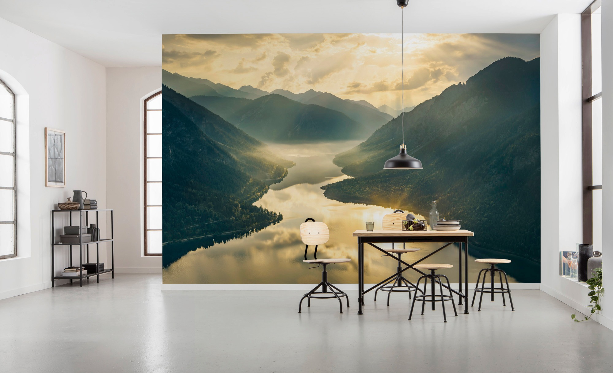 Komar Fototapete Gold Mountains B/L: ca. 400x250 cm günstig online kaufen