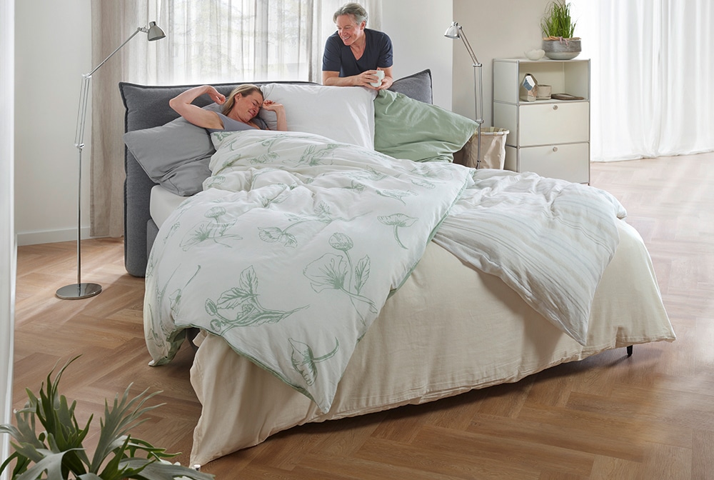 Primera Bettwäsche »Halbleinen-Bettwäsche« 2 tlg. 55% Baumwolle, 45% Leinen