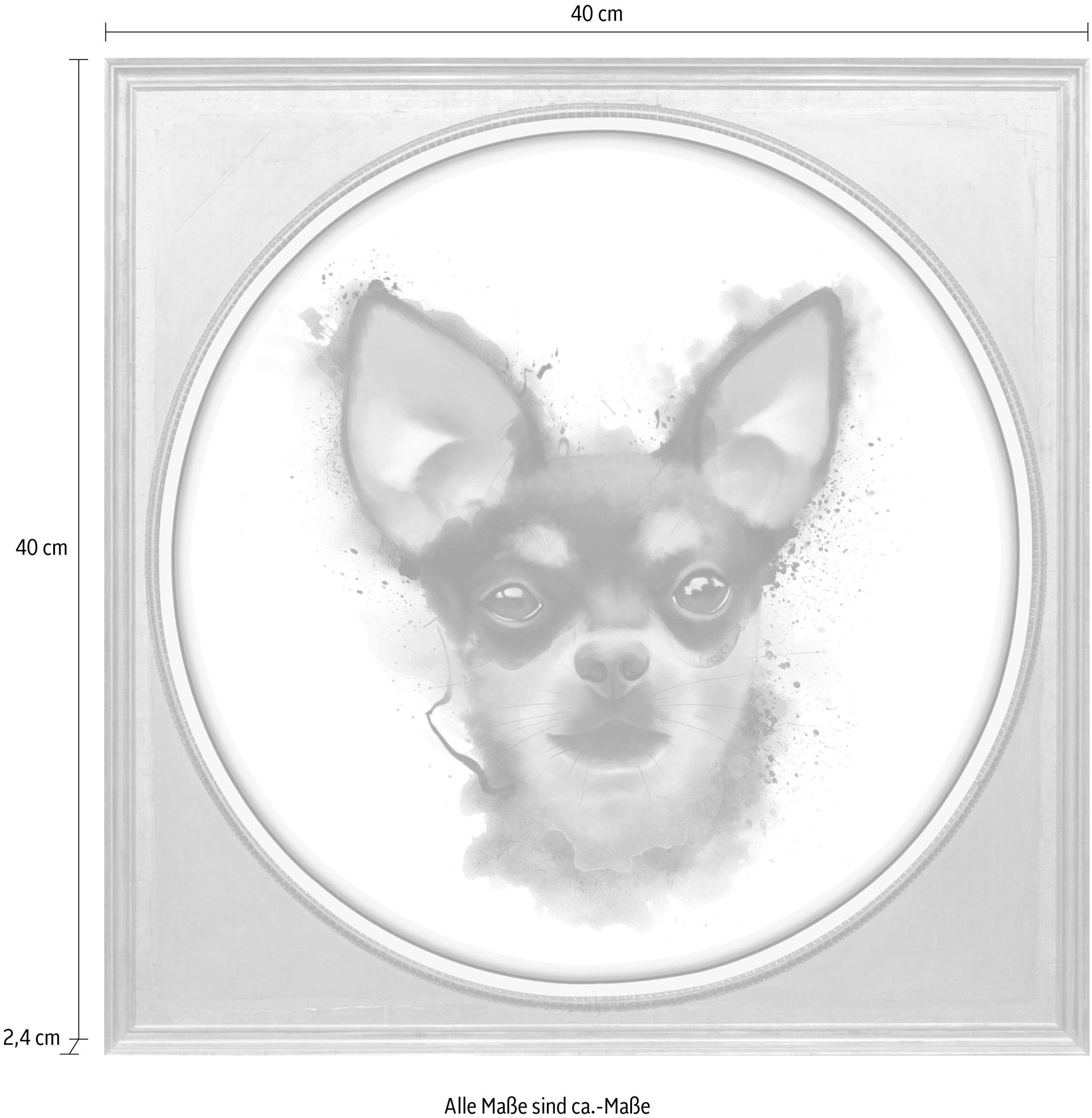 queence Acrylglasbild »Hund«, Haustiere-Gemälde-Kunst-Hund-Hunde-Hundebilder, Fine Art-Print in Galeriequalität