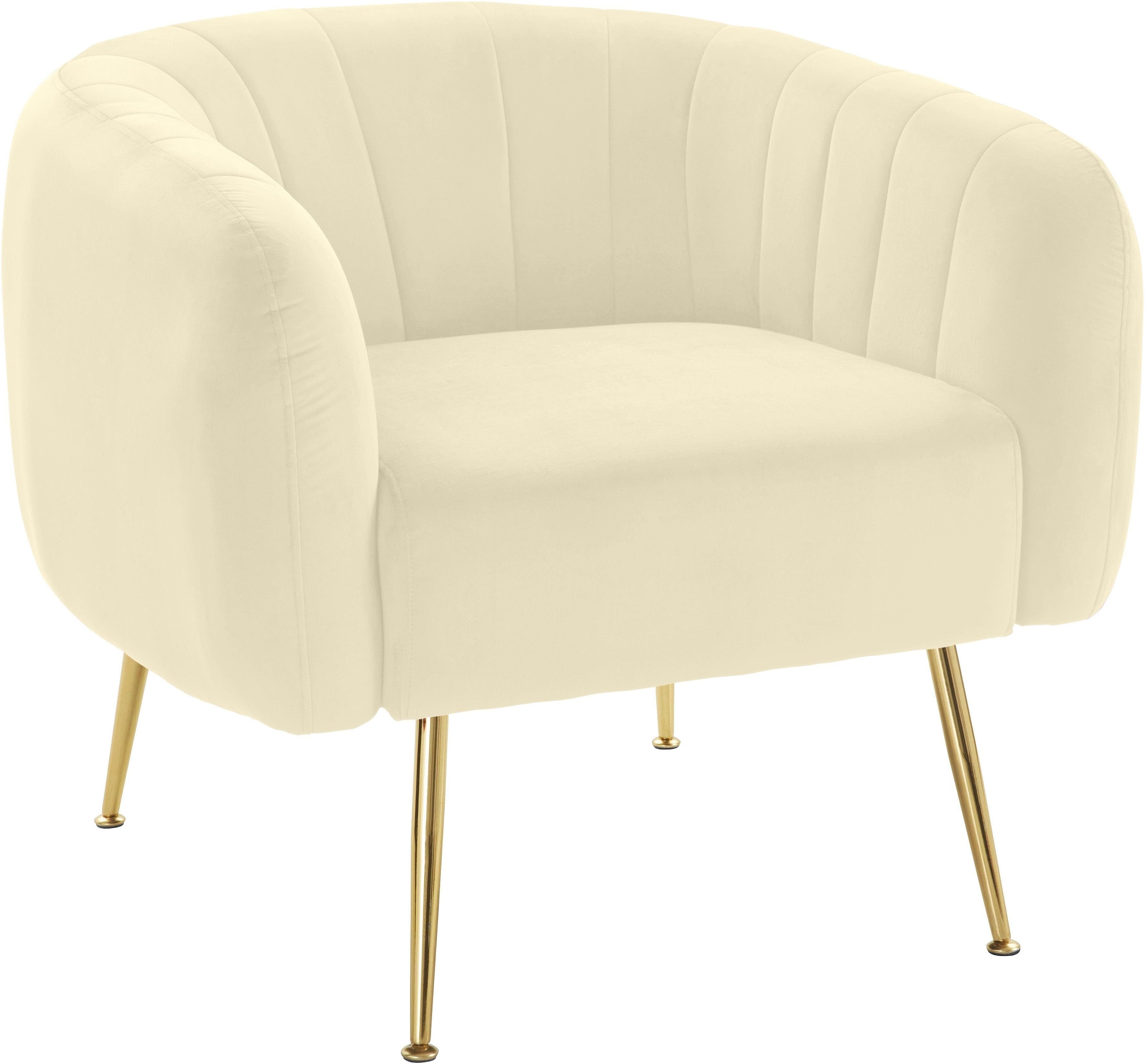 Leonique Sessel »Leie«, aus online mit 44 kaufen Velvet cm Bezug, goldfarbenen Metallbeinen, Sitzhöhe