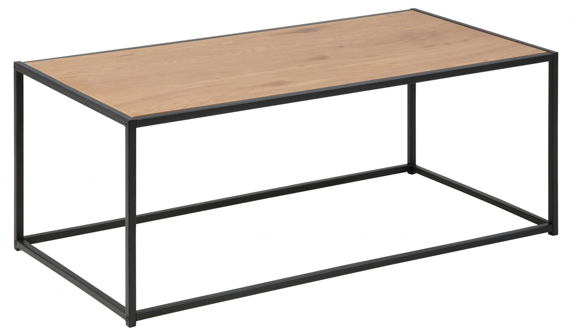 ACTONA GROUP Couchtisch »Seaford«, Sofatisch, Wildeicheoptik, Gestell aus schwarzem Stahl, L: 100 cm