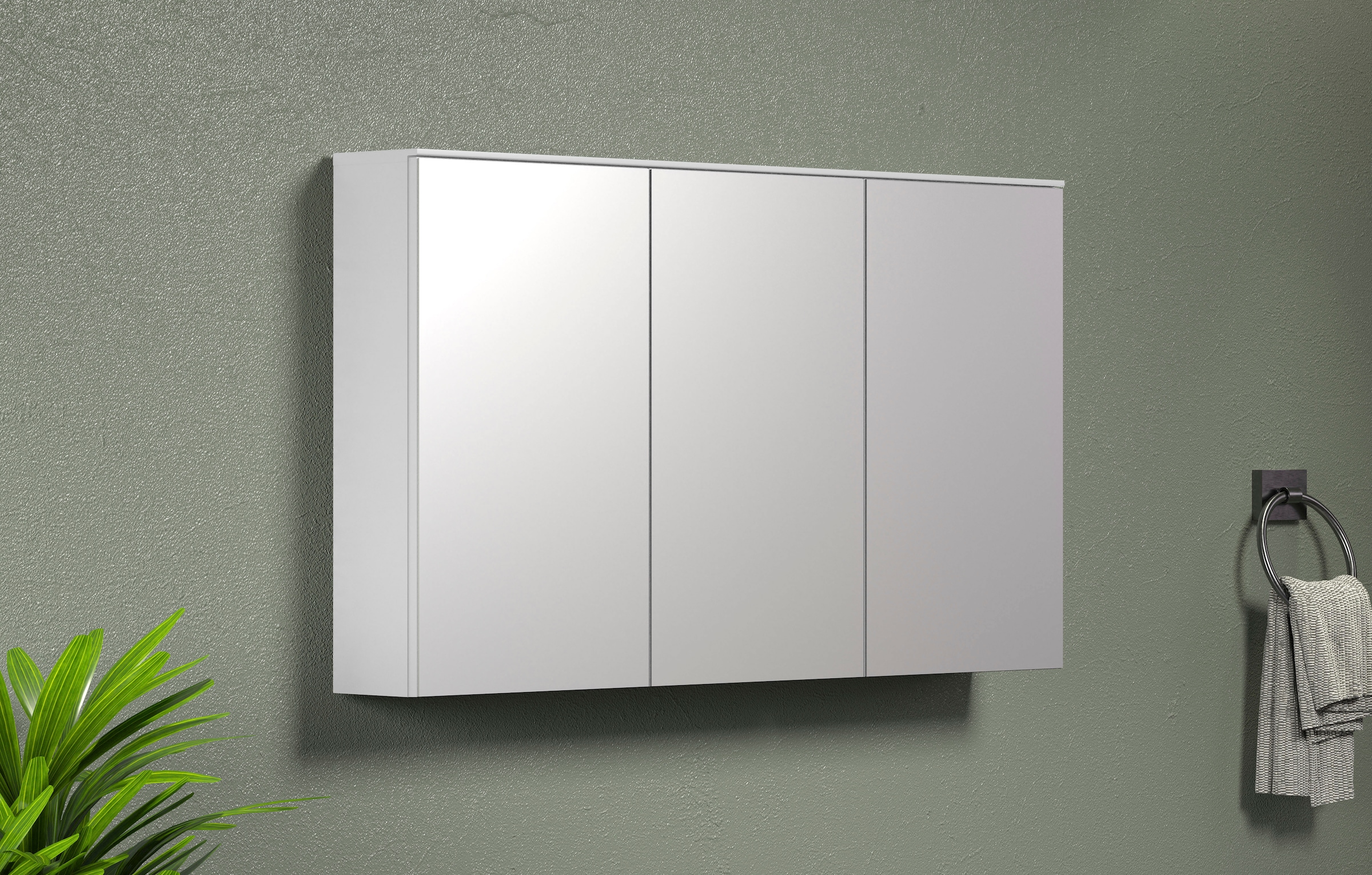 welltime Spiegelschrank »Premont« 1 Stk. tlg. Spiegelschrank mit Türdämpfer - (B/T/H) 120/17/70 cm