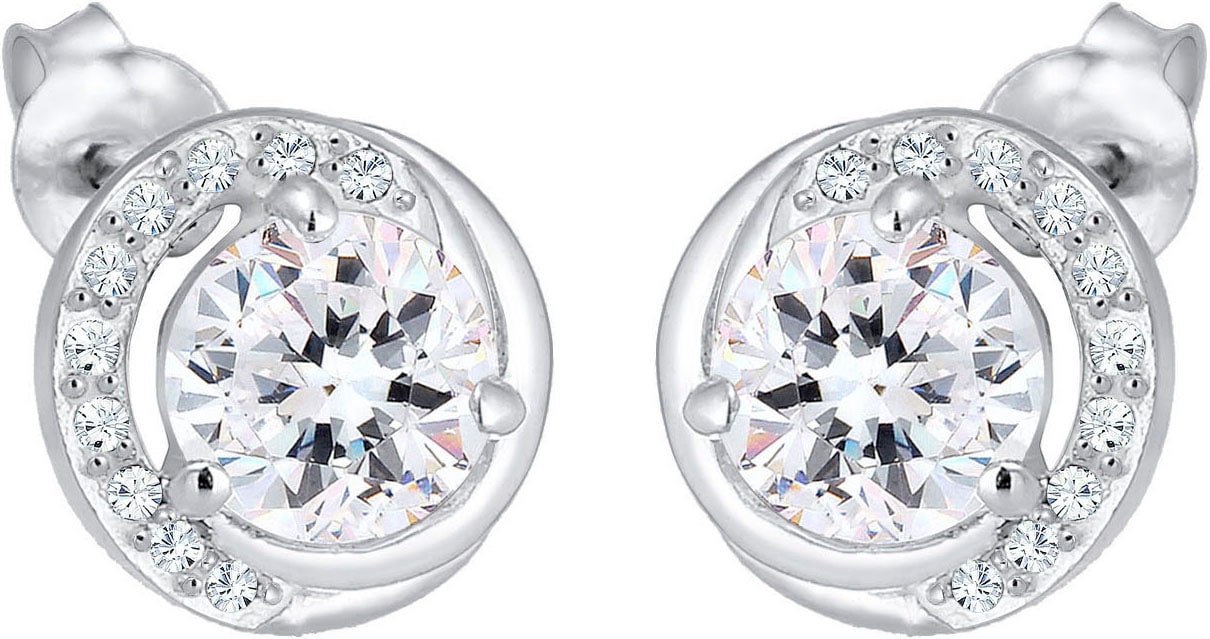 Elli Paar Ohrstecker »Schmuck Geschenk Silber 925 Ohrringe« mit Glasstein