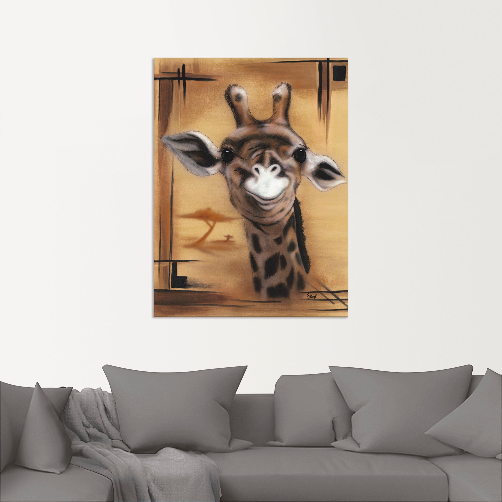 Artland Wandbild »Giraffe«, Giraffen Bilder, (1 St.), als Alubild, Outdoorbild, Leinwandbild in verschied. Größen