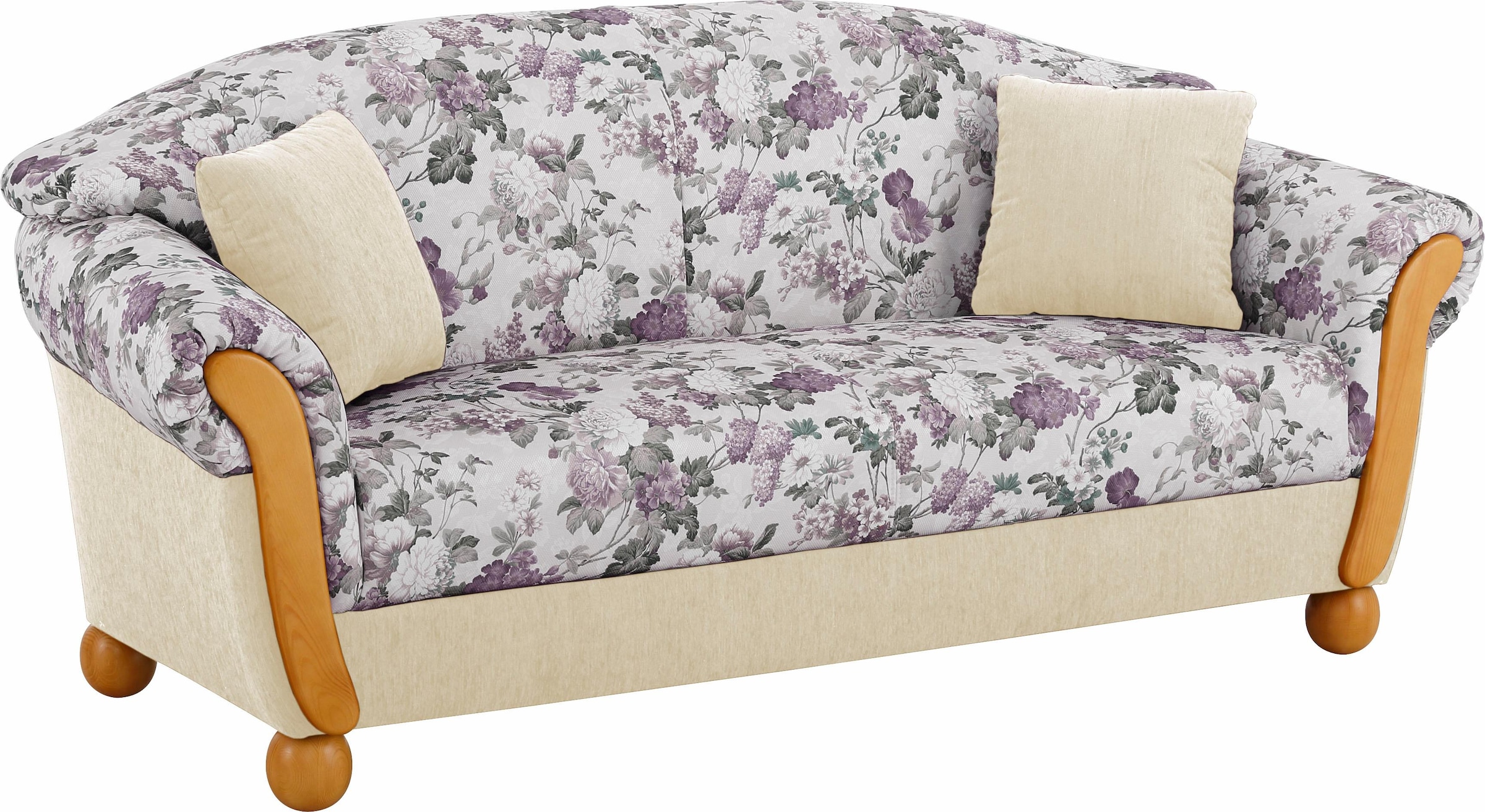 Home affaire 3-Sitzer »Milano, bequemes Sofa mit geschwungenen Armlehnen, L günstig online kaufen