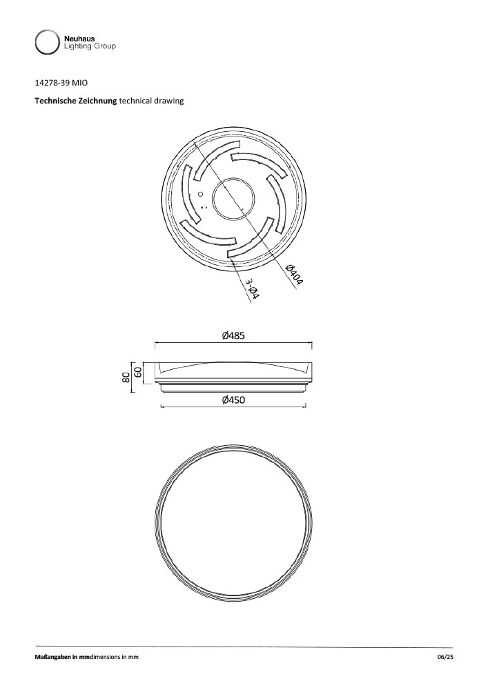 JUST LIGHT LED Deckenleuchte »MIO« LED-Board 1 Stk. warmweiß - kaltweiß CCT-Farbtemperatursteuerung, Infrarot-FB, Stufenlos dimmbar, Memory