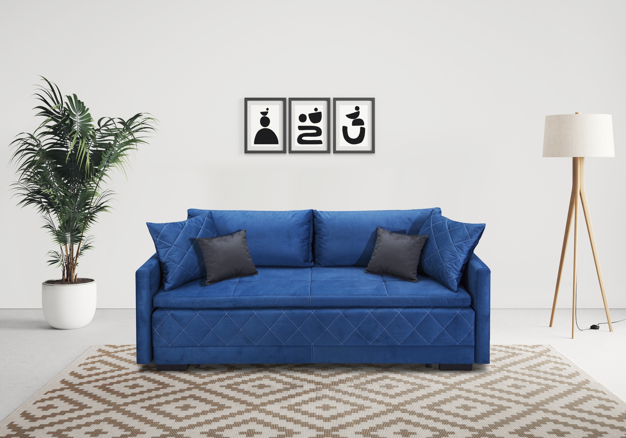 Home affaire Schlafsofa »Potsdam« mit Boxspringaufbau, Bettfunktion & Bettk günstig online kaufen