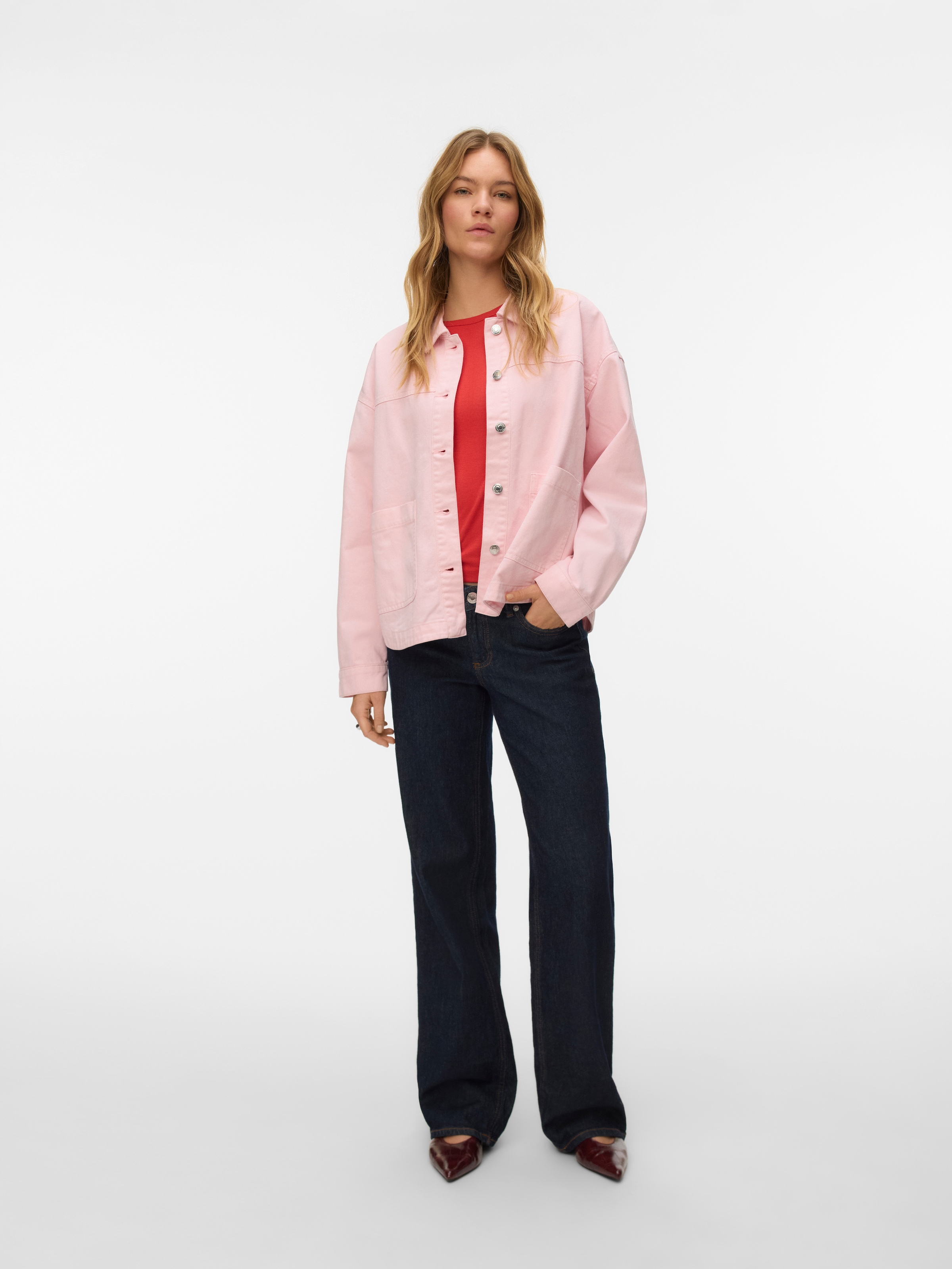 Vero Moda Jeansjacke »VMJAMIE LS DENIM SHACKET MIX NOOS« Baumwollmischung