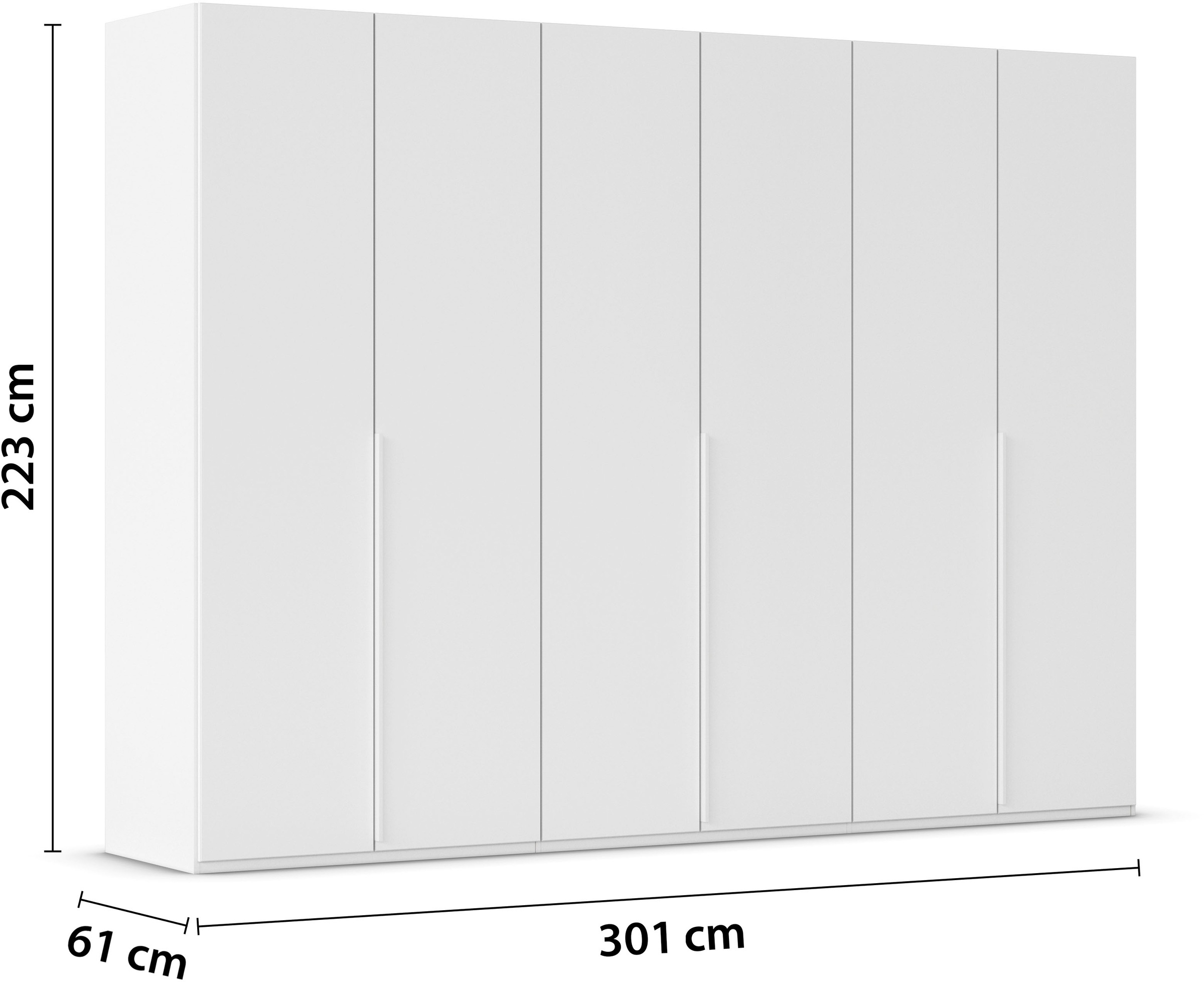 LeGer Home by Lena Gercke Kleiderschrank »Schrank Garderobe Ankleide Schlafzimmer Flur Serina«, (in 3 verschiedenen Ausstattungen BASIC/CLASSIC/PREMIUM), in 6 Breiten (101 - 401 cm) mit Front Glas oder Dekor MADE IN GERMANY