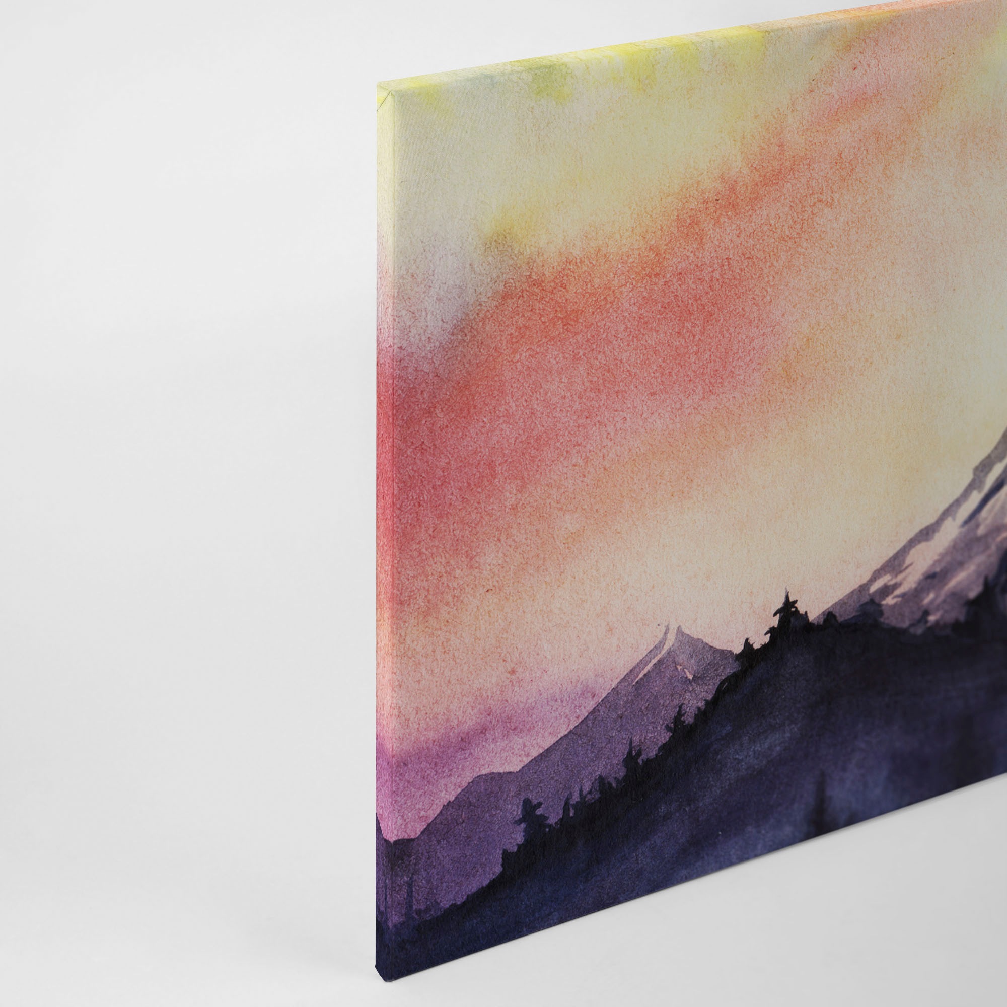 A.S. Création Leinwandbild »Mountain Paint«, Kunst-Wald-Kinder, (1 St.), Berg Bild Landschaft Keilrahmen Leinwand-Bild Wohnzimmer modern Kinder