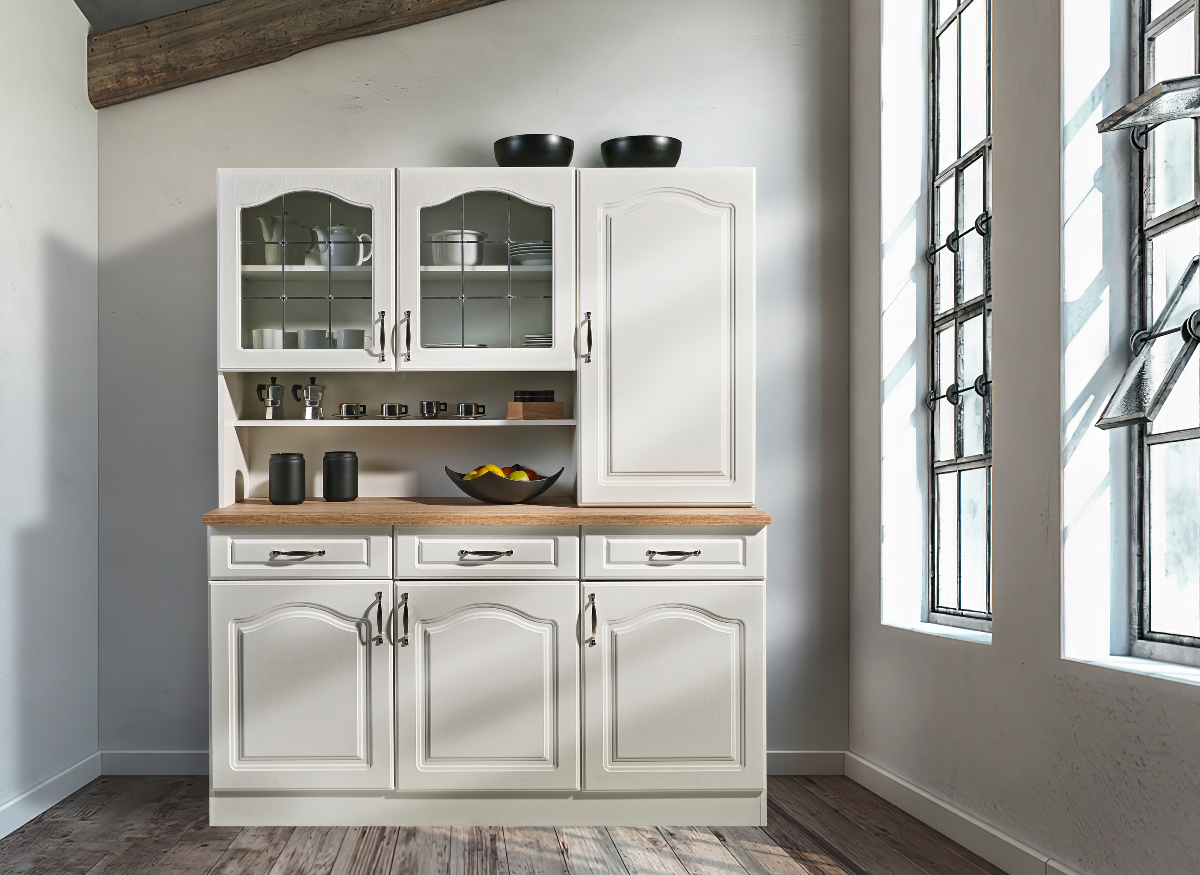 wiho Küchen Küchenbuffet »Linz« 150 cm breit, in Landhaus-Optik günstig online kaufen