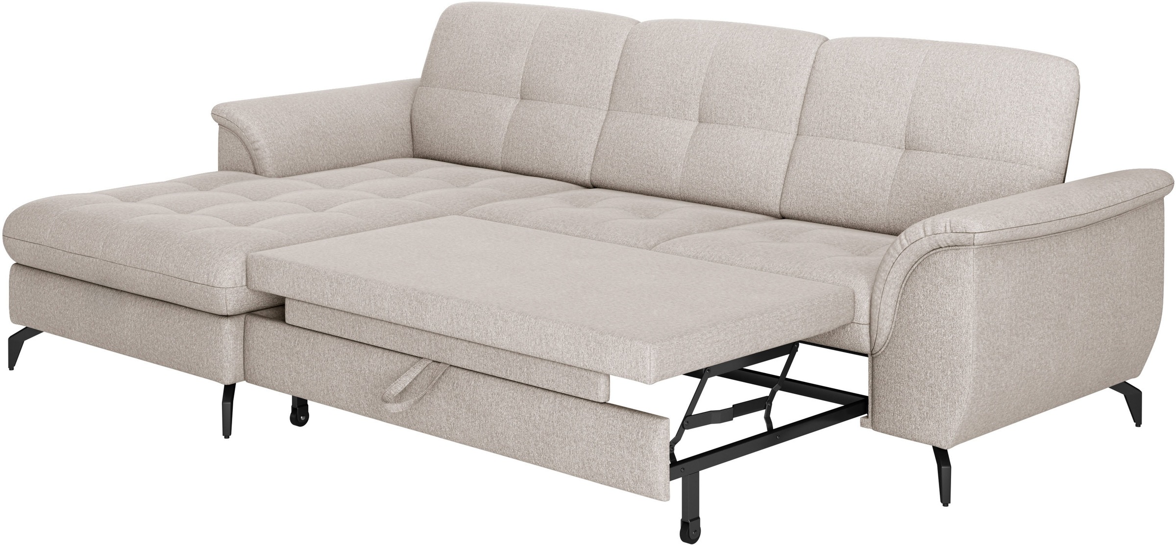 sit&more Ecksofa »Zora L-Form«, wahlweise mit Bettfunktion und Bettkasten