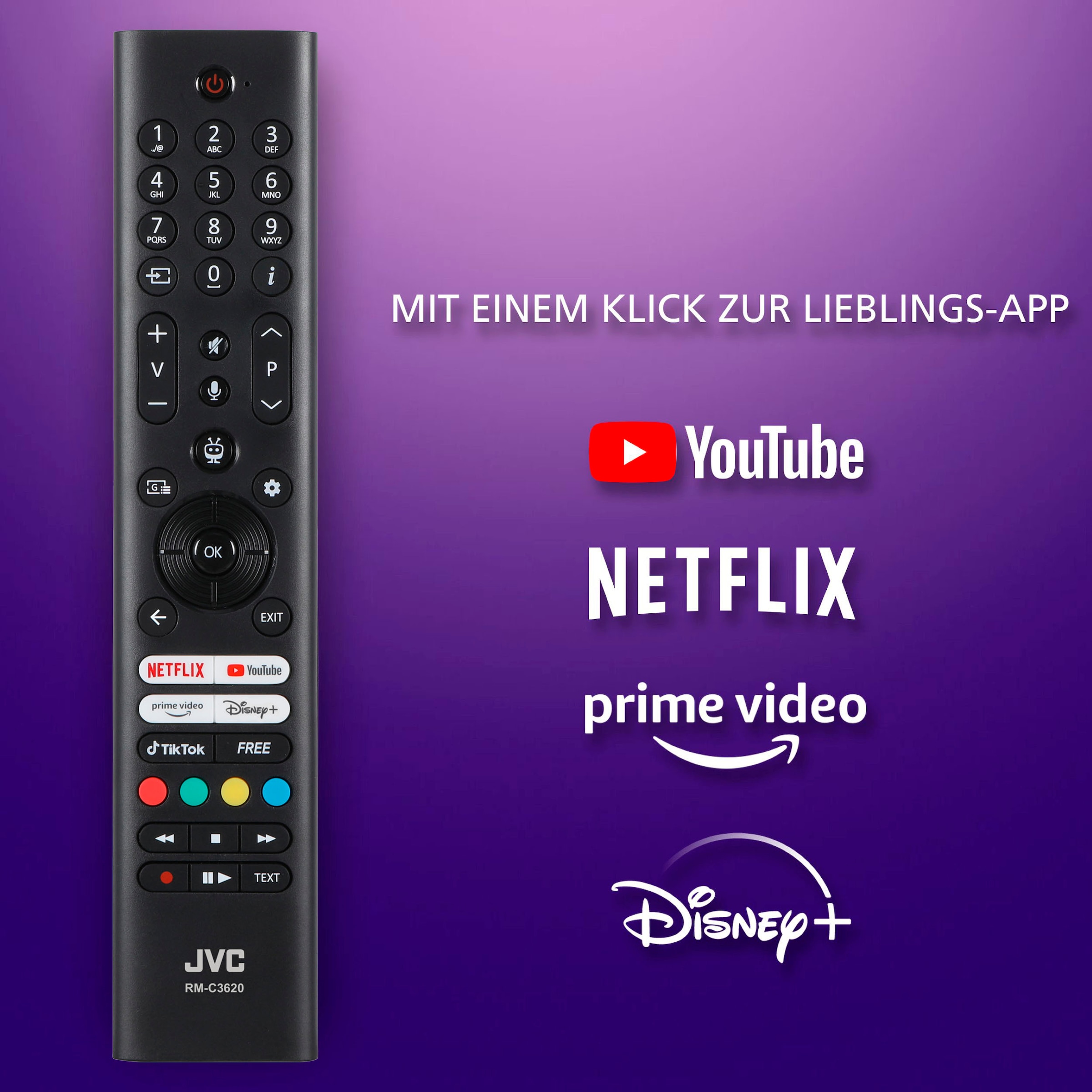 JVC DLED-Fernseher »LT-65VU7555«, 4K Ultra HD, Smart-TV