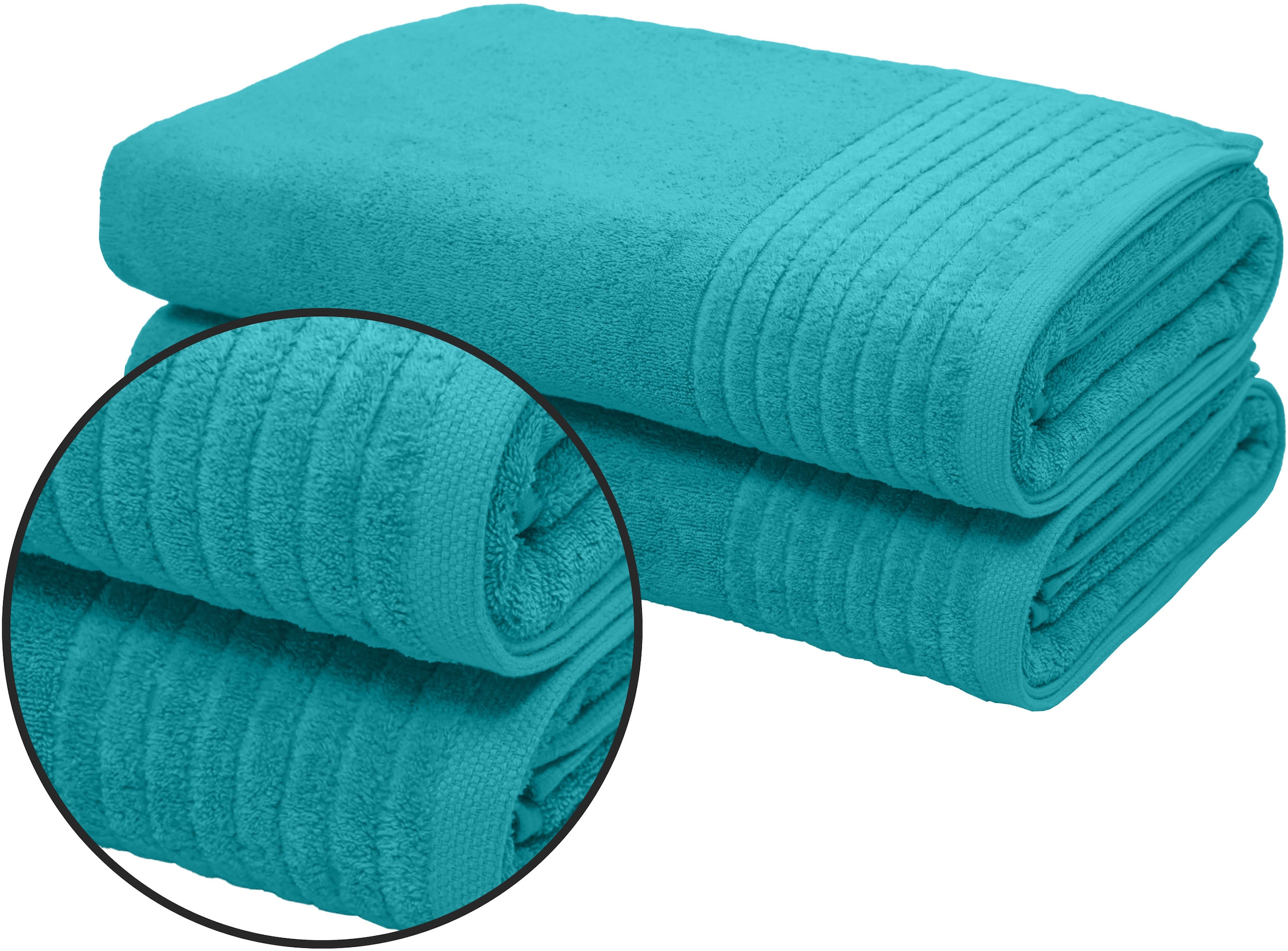 my home Saunatuch »Sanremo Premium, Premium Handtücher, 600 gr/m², 80x200cm« Bordüre, einfarbig, flauschig, weich, dicke Qualität, 5 Jahre Garantie