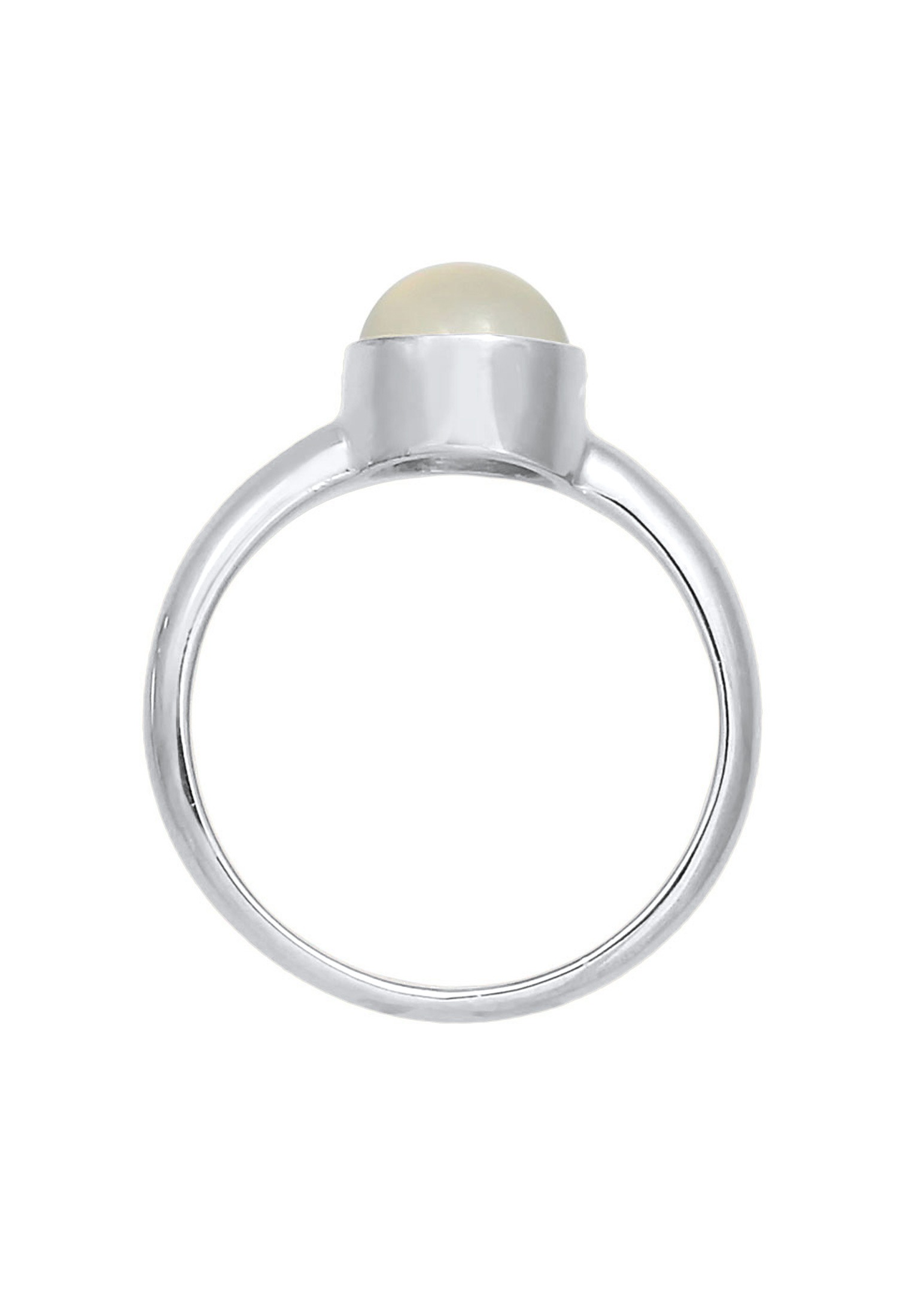 Elli Fingerring »mit Mondstein rund 925 Sterling Silber«