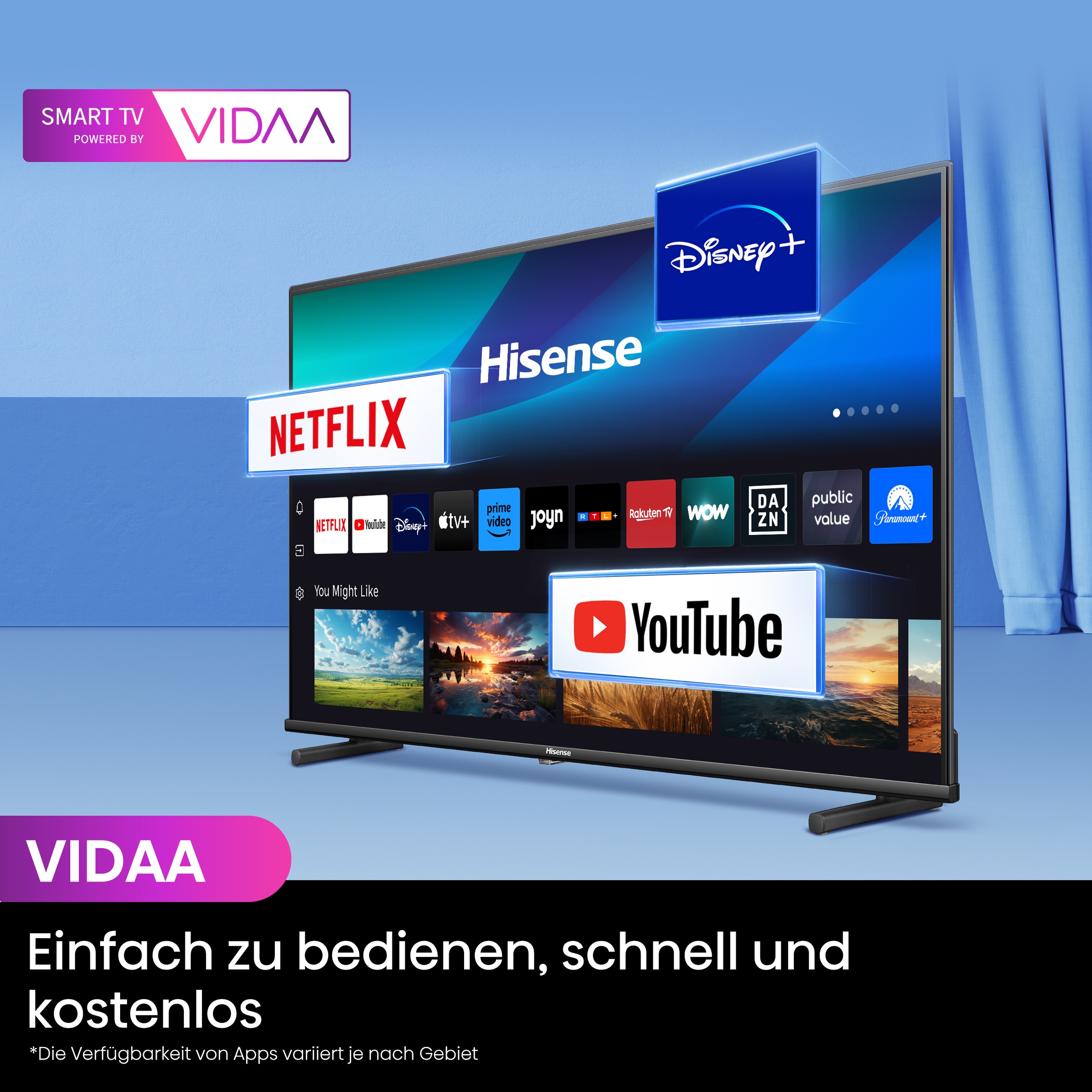Hisense LED-Fernseher »32A5NQ«, HD, Smart-TV, 2K FHD QLED