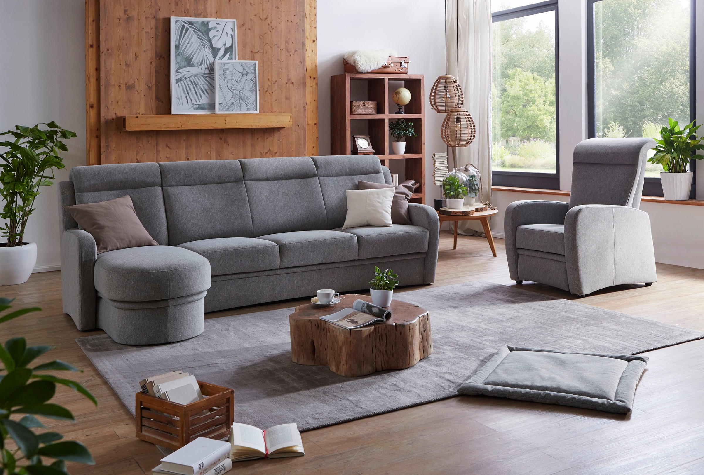 VILLA BECK Ecksofa Varese L-Form, 2 Teile, Kopfteilverstellung, wahlweise m günstig online kaufen