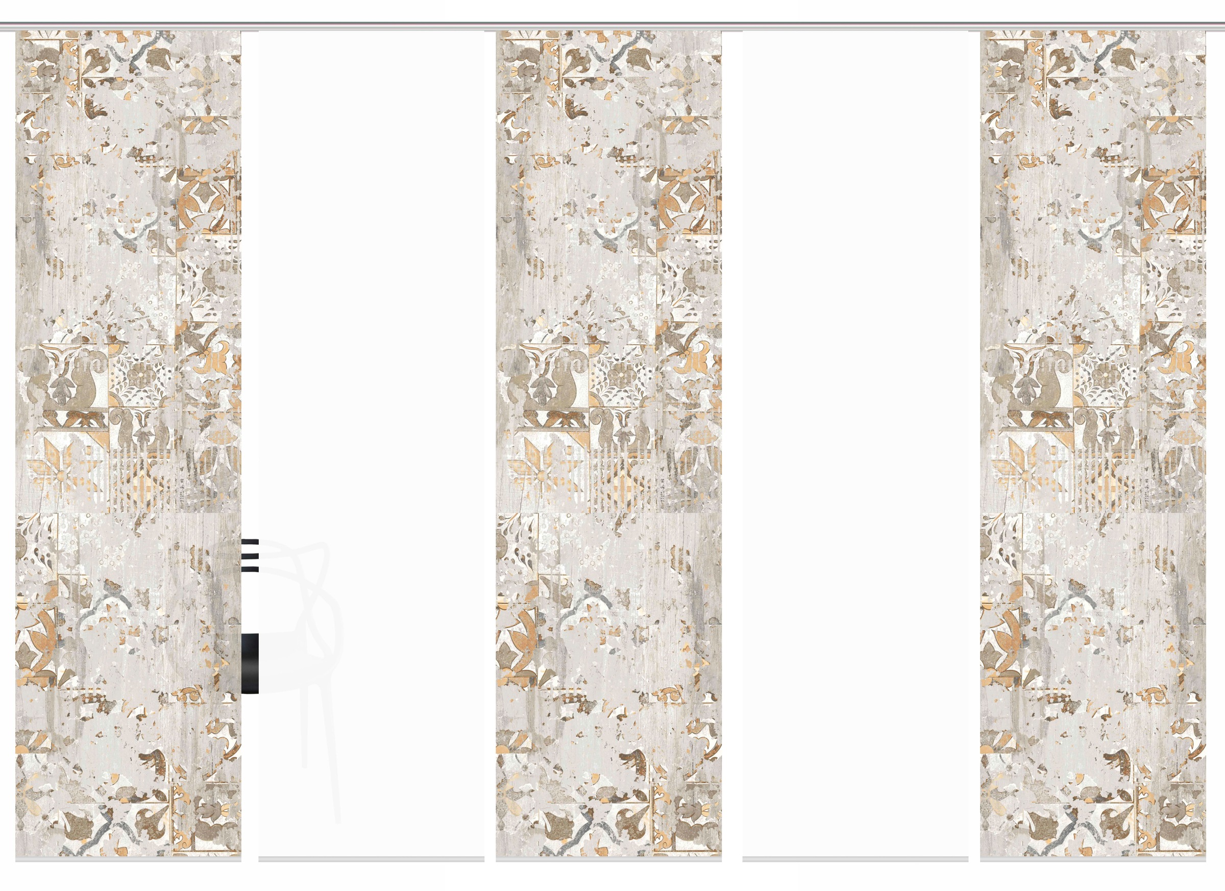 HOME WOHNIDEEN Schiebegardine »HOLNY 5er SET« Paneelwagen 5 Stk. tlg. Schie günstig online kaufen