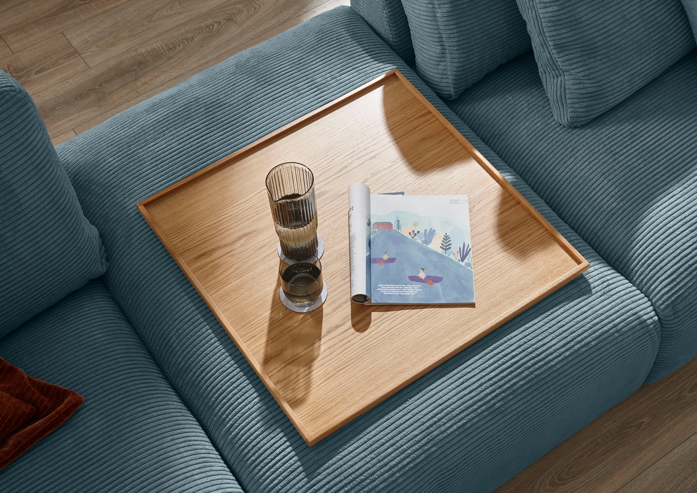 Musterring Wohnlandschaft »Lucia U-Form«, Cord-Bezug, inklusive Kopfstütze, Gesamtbreite 524 cm