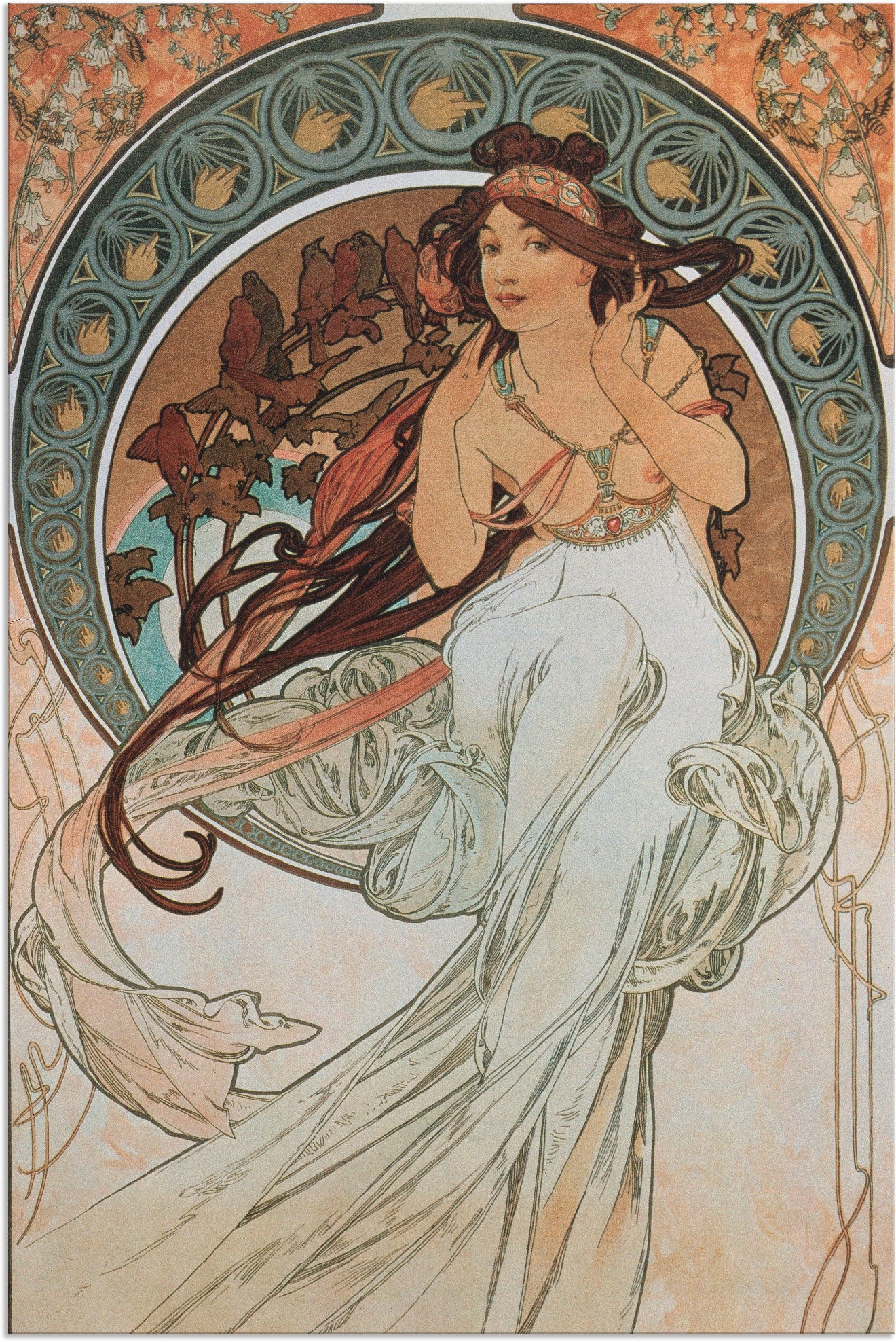Artland Wandbild »Vier Künste: Die Musik. 1898« Frau 1 Stk. tlg. als Alubil günstig online kaufen