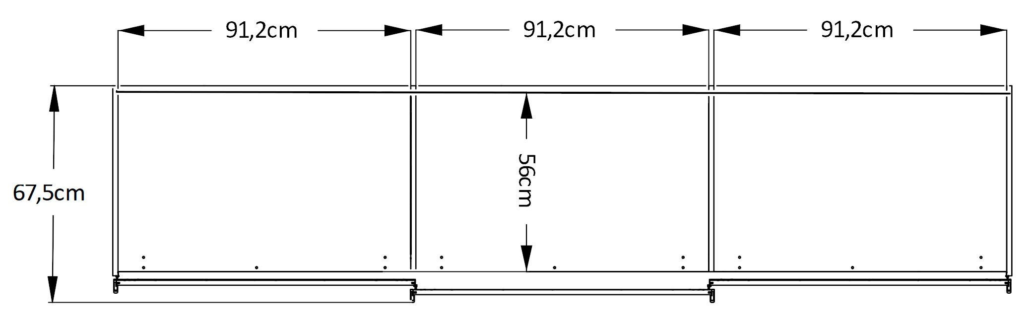 STAUD Schwebetürenschrank »Sinfonie Plus, edles Design in hochwertiger Qualität, Made in Germany« Mittelband in Mattglas und vier verschiedenen Ausstattungsvarianten