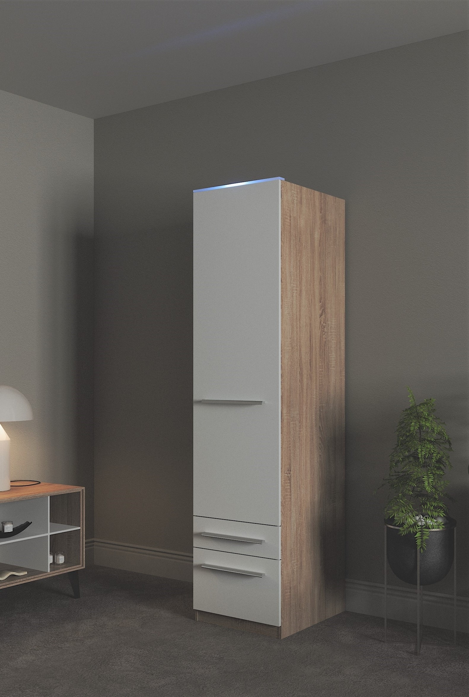 priess Kleiderschrank »Schrank Garderobe Wäscheschrank Barcelona in 5 Breiten«, viel Stauraum, geräumige Schubkästen, mit Spiegel, MADE IN GERMANY