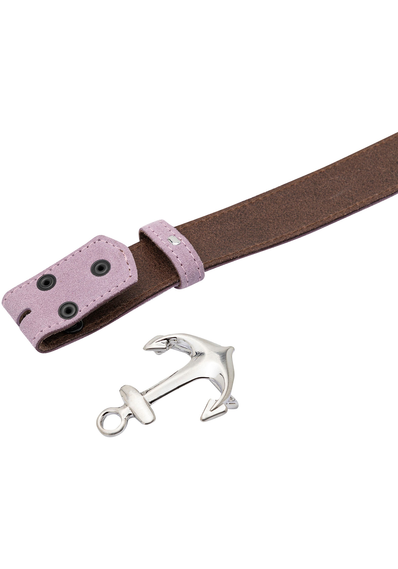 Rettungsring Gürtel Ledergürtel mit austauschbarer Schließe »Anker SO19° Satiniert«