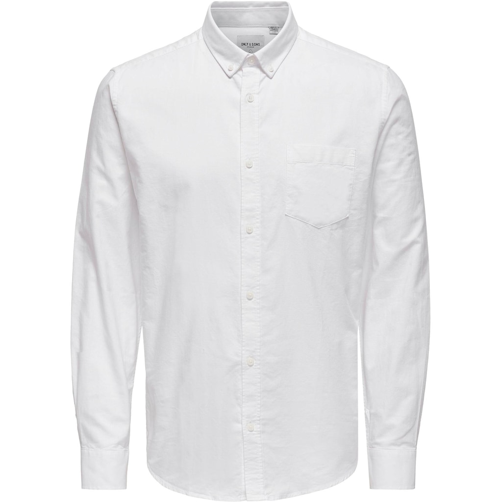 ONLY & SONS Langarmhemd »ONSALVARO SLIM LS OXFORD SHIRT«