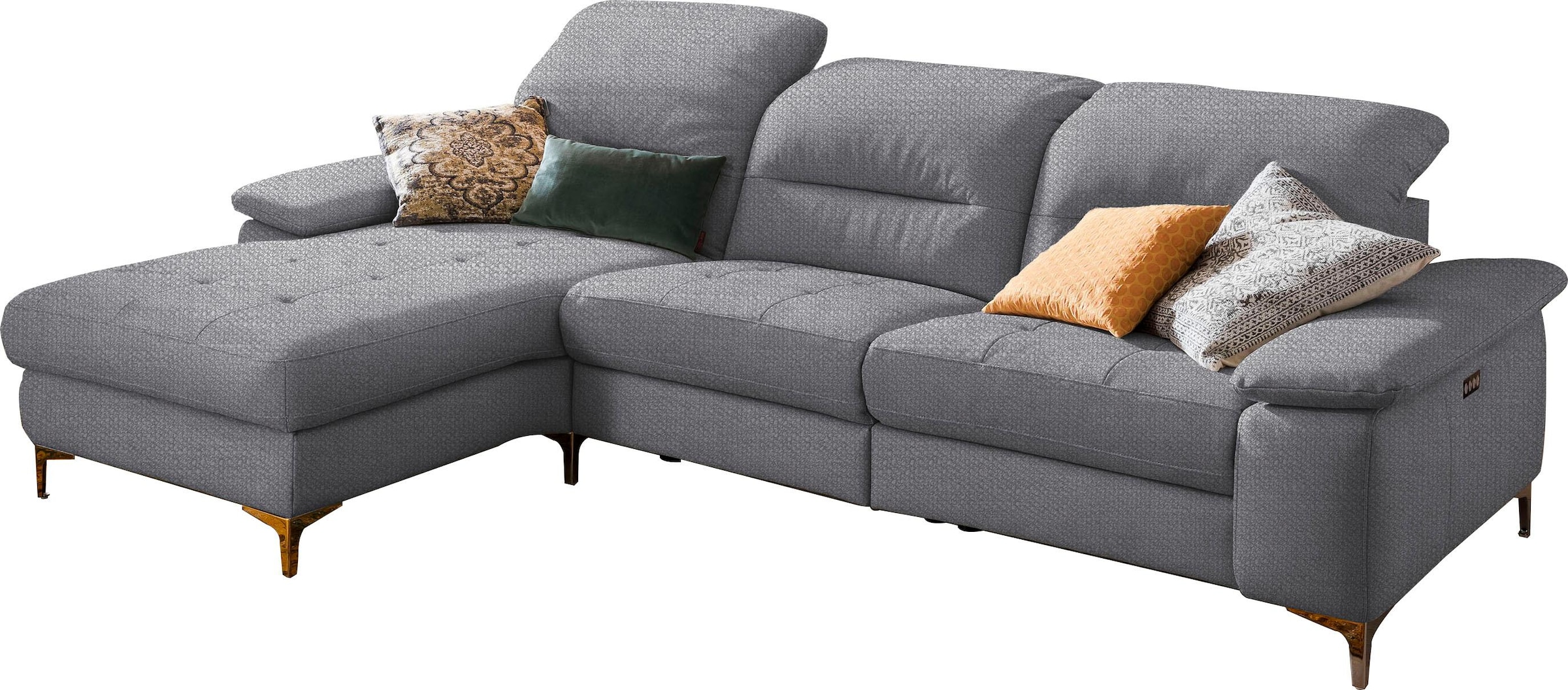 Places of Style Ecksofa »Basel L-Form«, mit vollmotorischer Relaxfunktion u günstig online kaufen