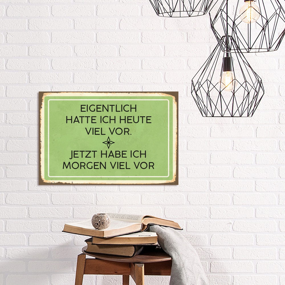queence Metallbild »Viel vor«, Sprüche, (1 St.)
