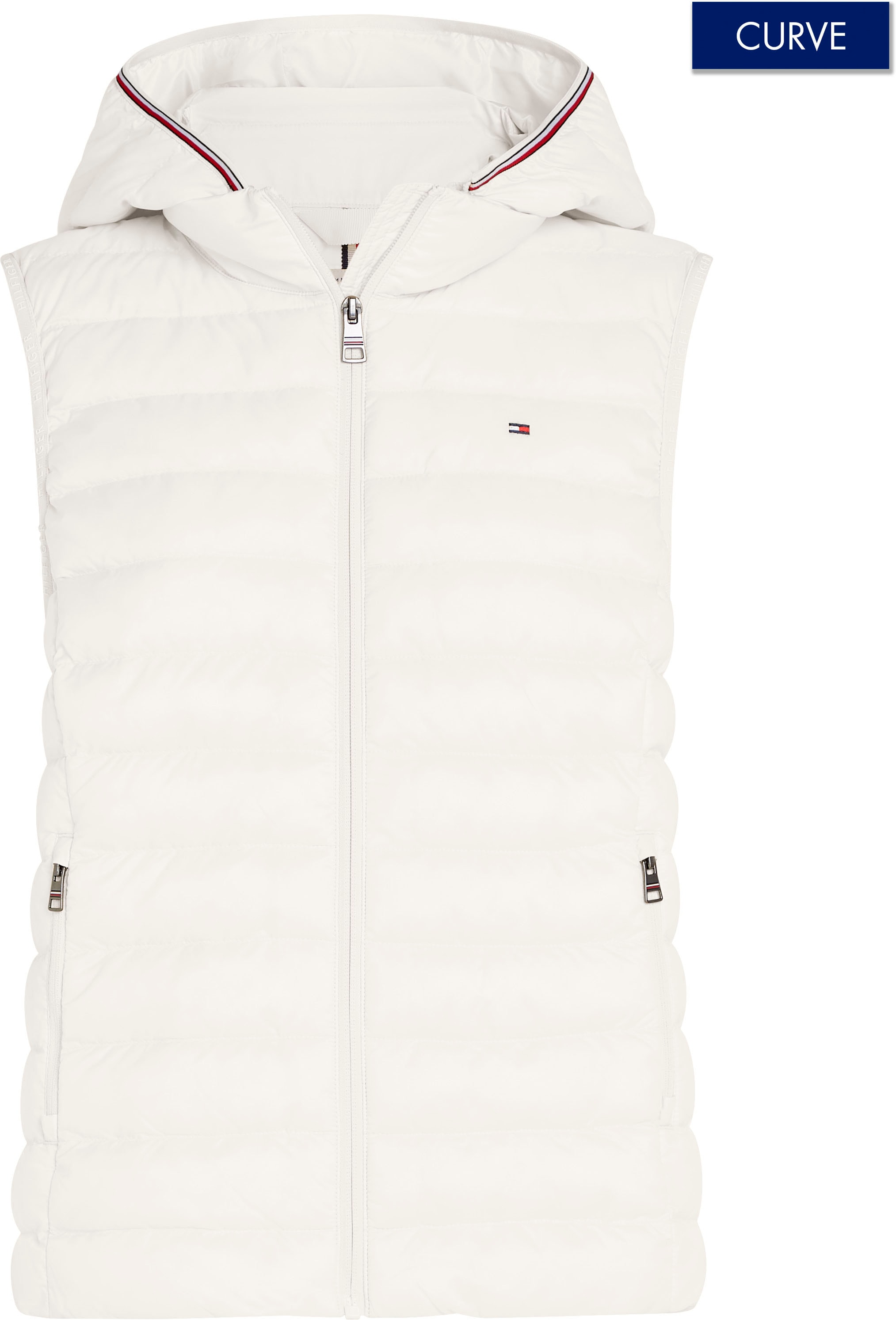 Tommy Hilfiger Curve Steppweste »CRV LW PADDED GLOBAL STRIPE VEST«, Große Größen