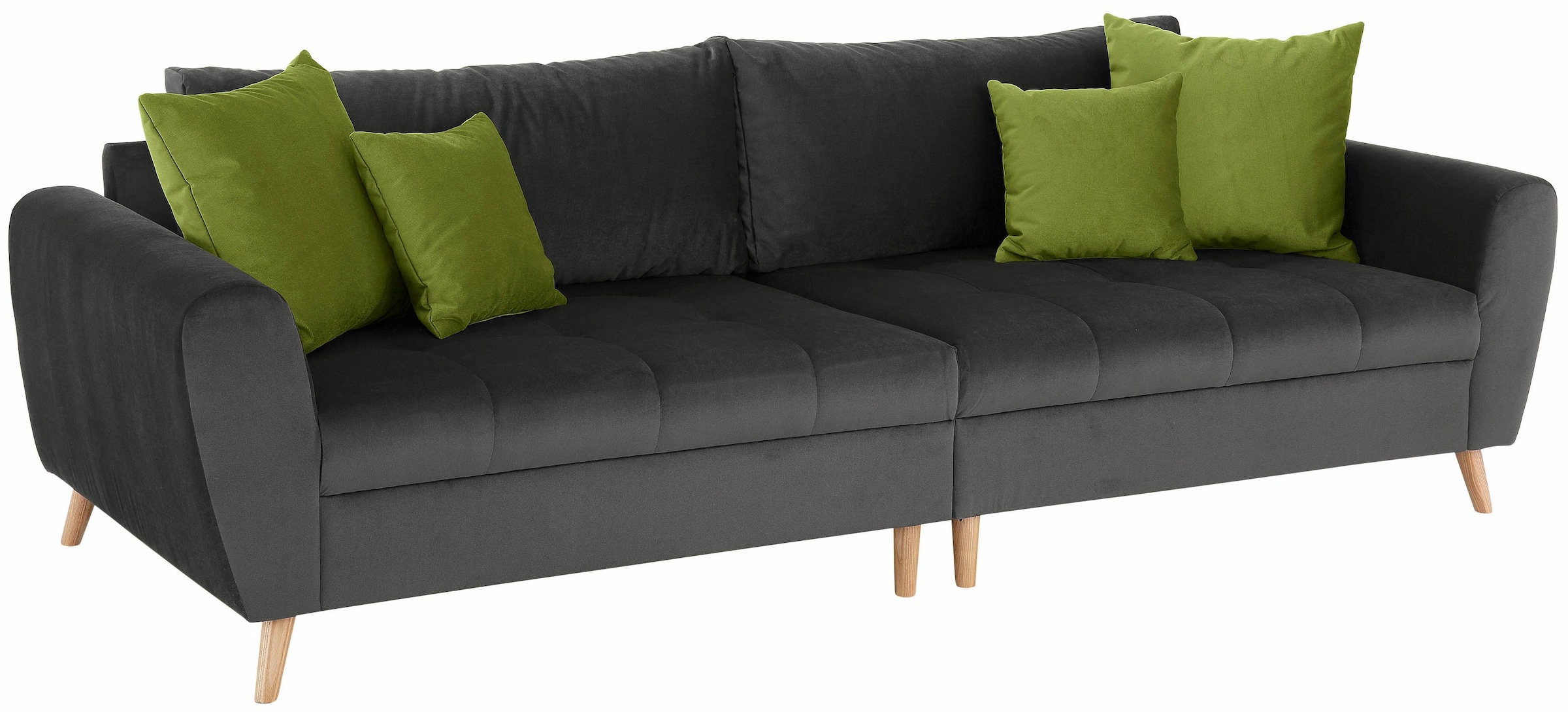 Home affaire Big-Sofa »Penelope«, feine Steppung, lose Kissen,  skandinavisches Design online kaufen