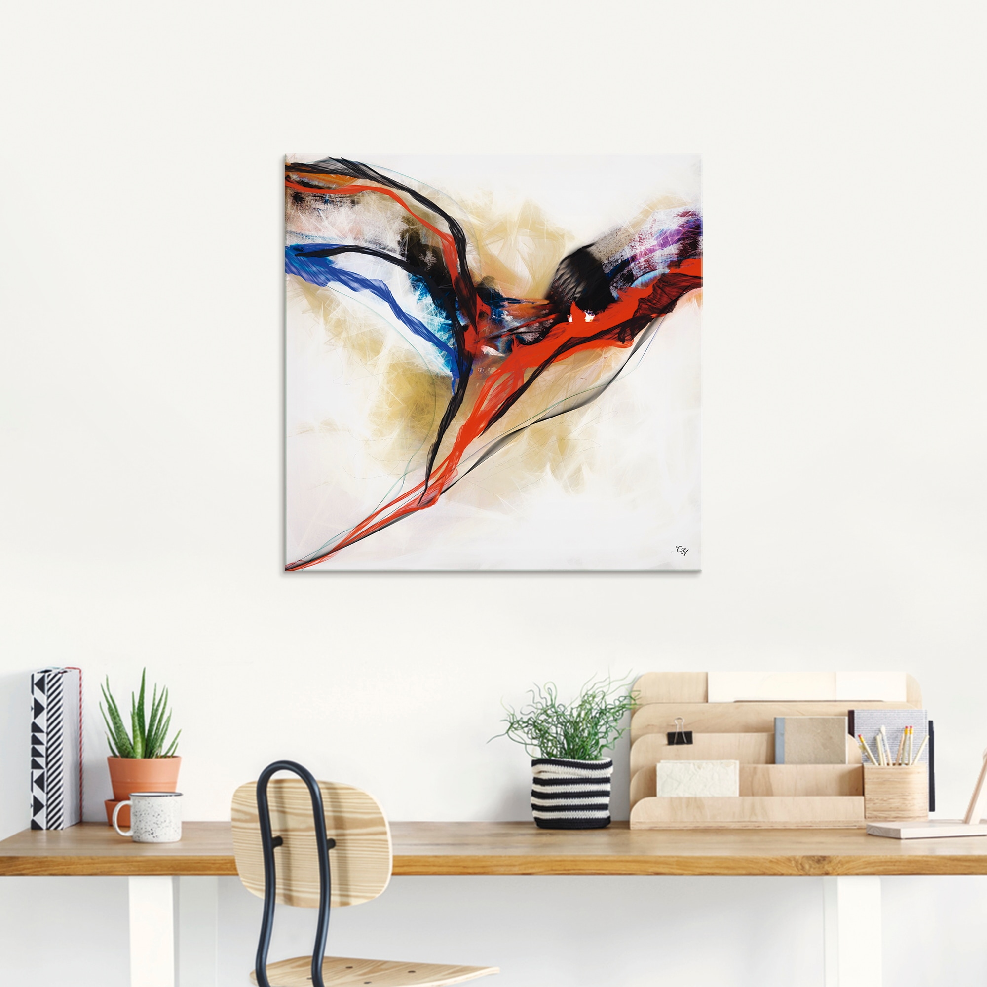 Artland Glasbild »Engel - abstrakt I«, Muster, (1 St.), in verschiedenen Größen